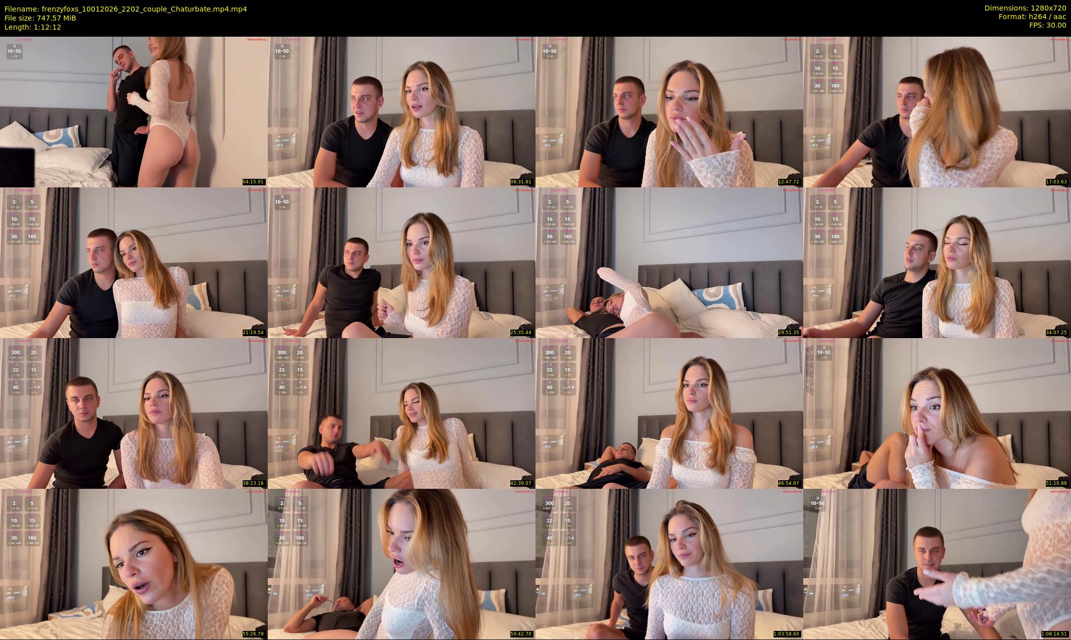 frenzyfoxs — 73 minute Chaturbate couple cam show recording, 720p, Jan 10, 2026