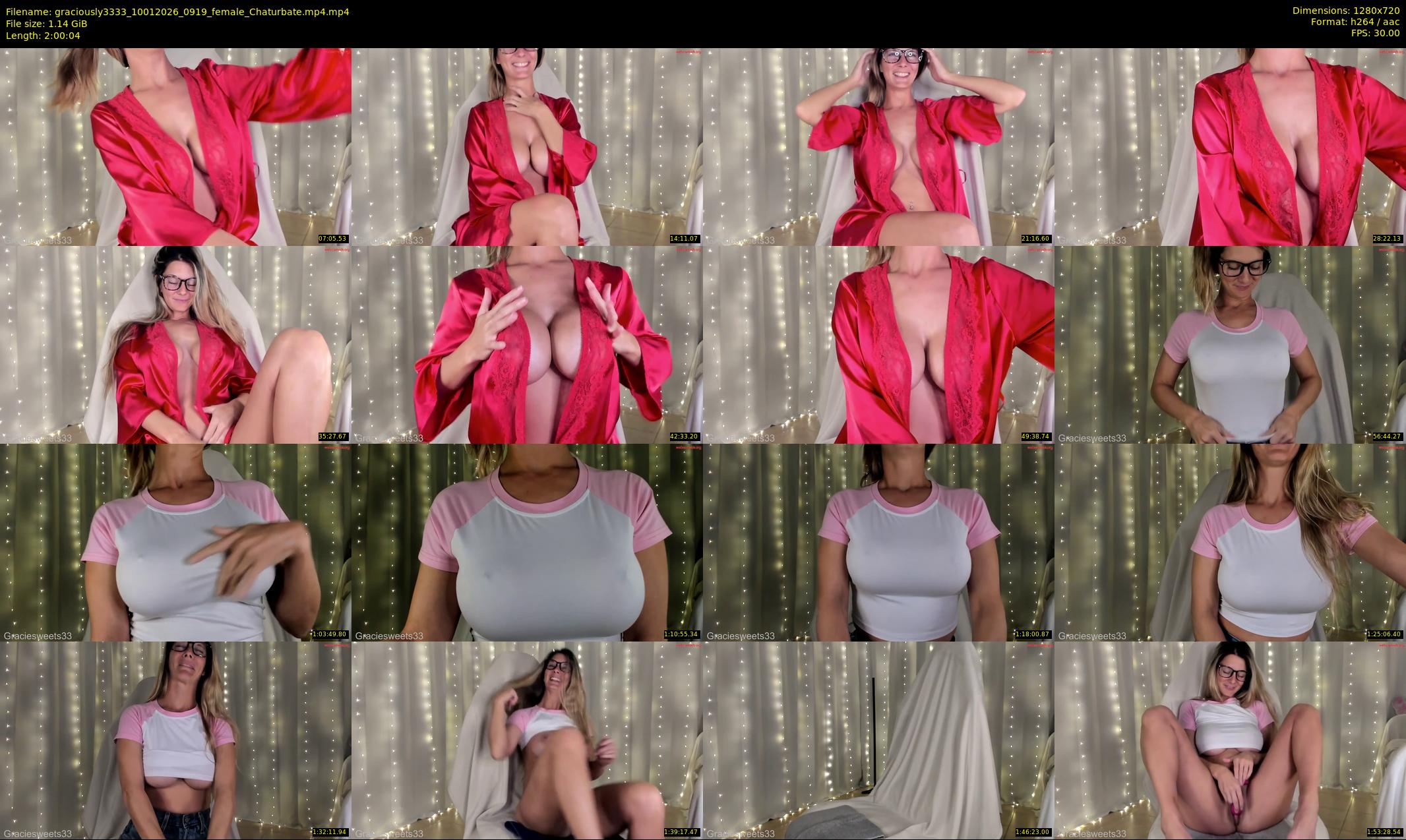 graciously3333 — 121 minute Chaturbate female cam show recording, 720p, Jan 10, 2026