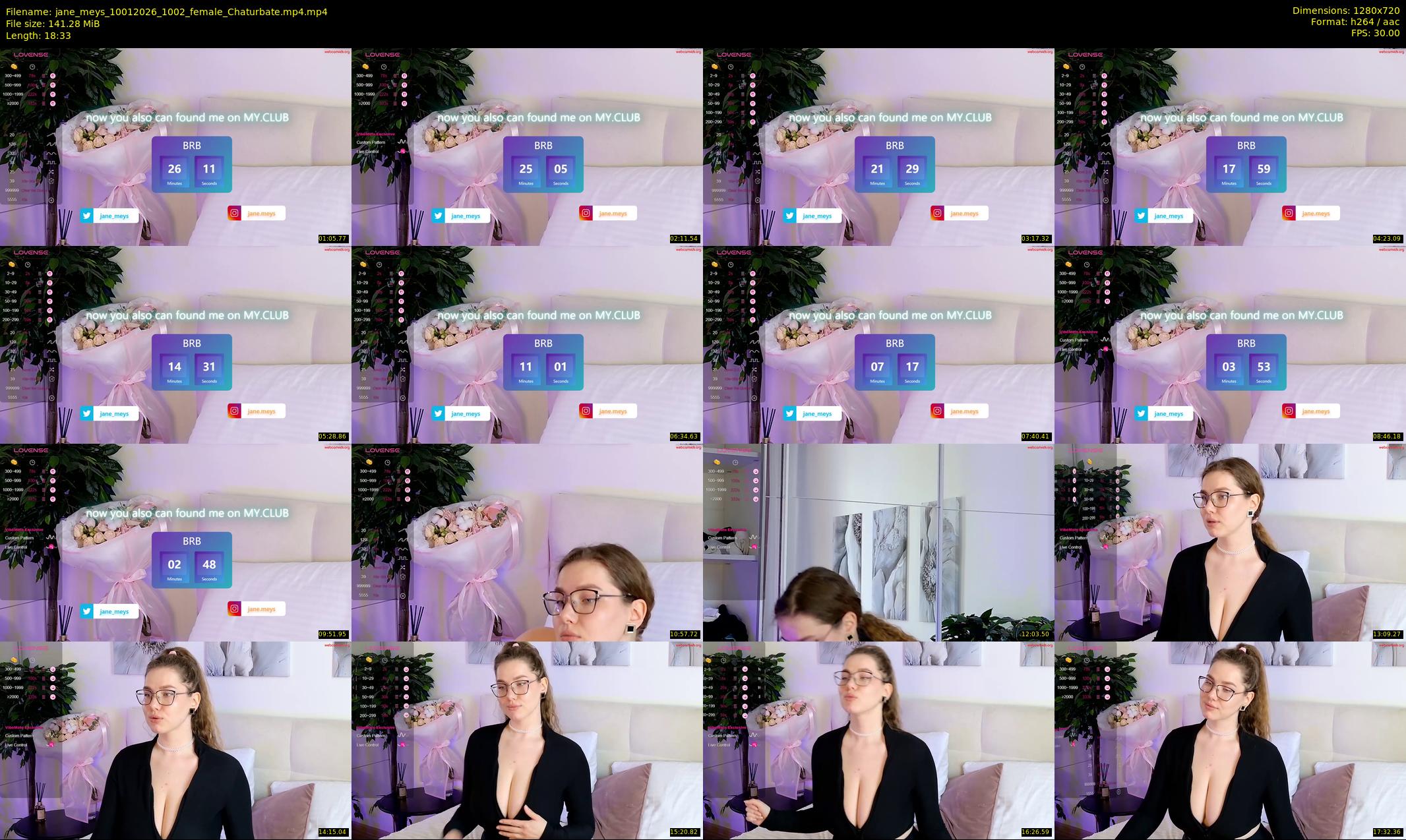 jane_meys — 19 minute Chaturbate female cam show recording, 720p, Jan 10, 2026