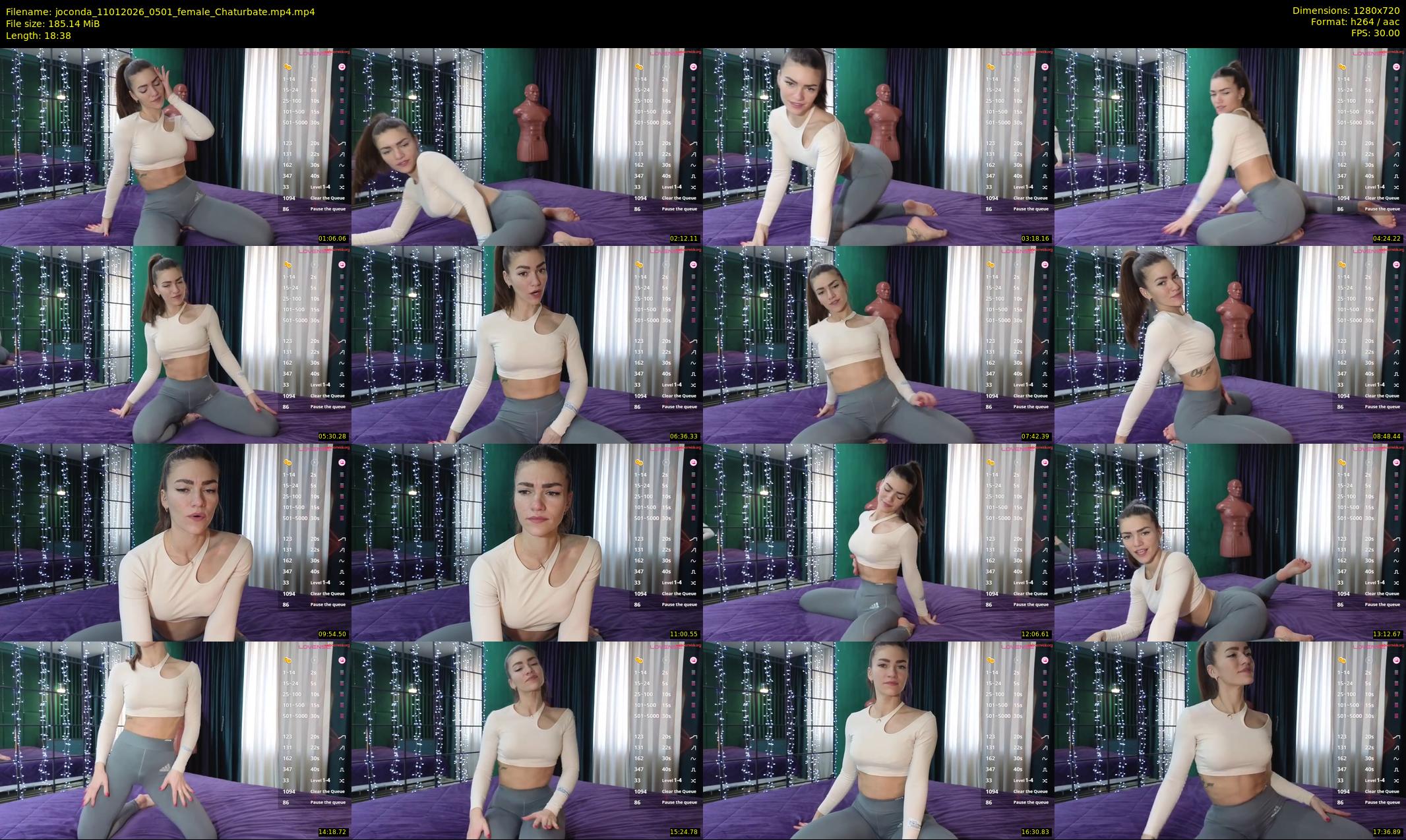joconda — 19 minute Chaturbate female cam show recording, 720p, Jan 11, 2026