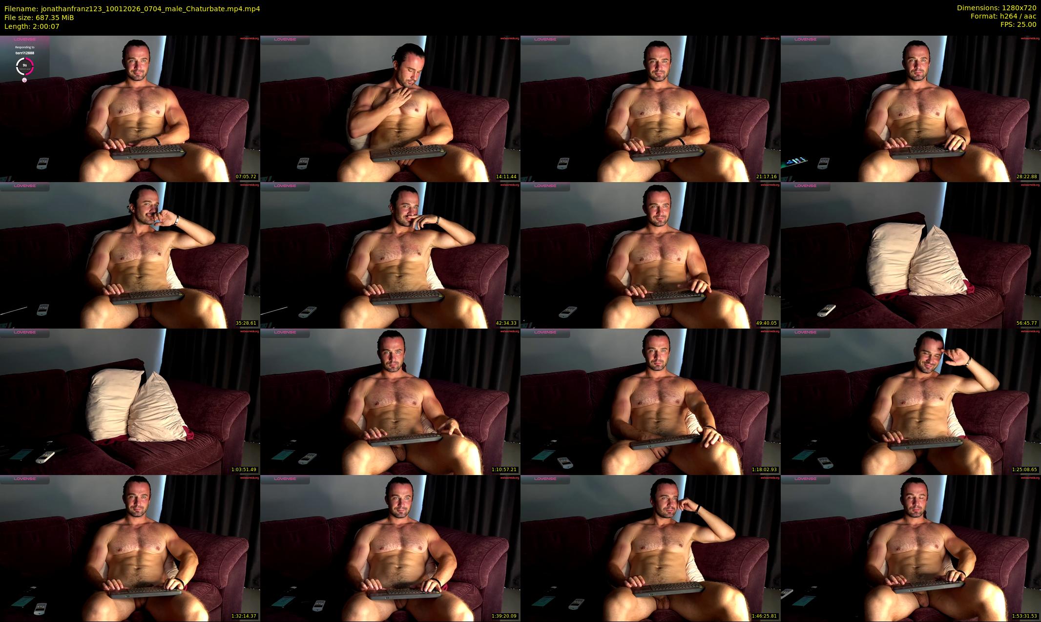 jonathanfranz123 — 121 minute Chaturbate male cam show recording, 720p, Jan 10, 2026