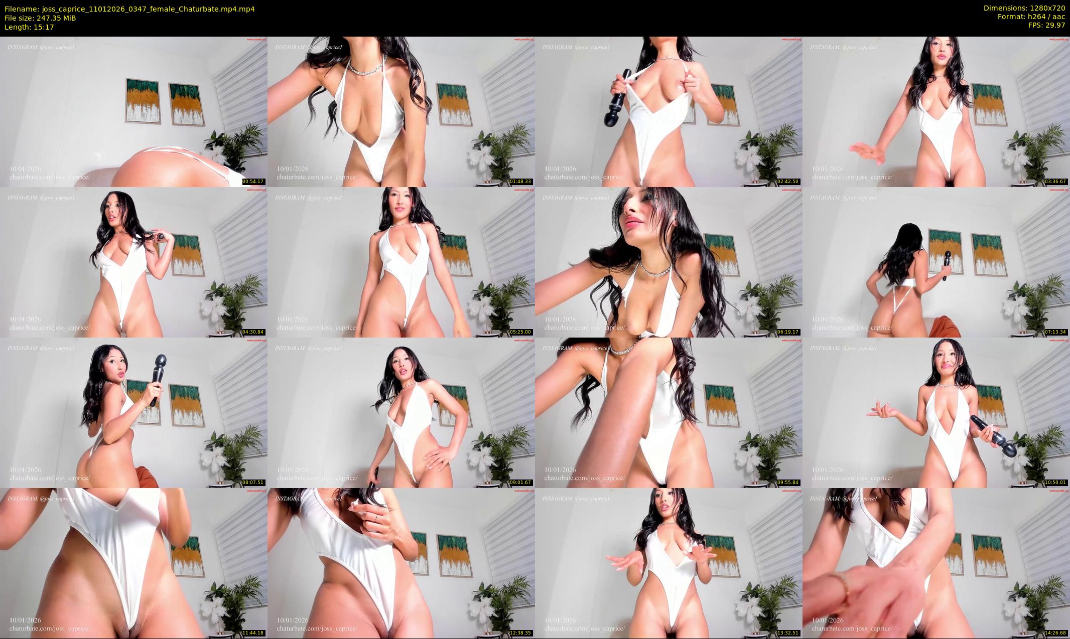 joss_caprice — 16 minute Chaturbate female cam show recording, 720p, Jan 11, 2026