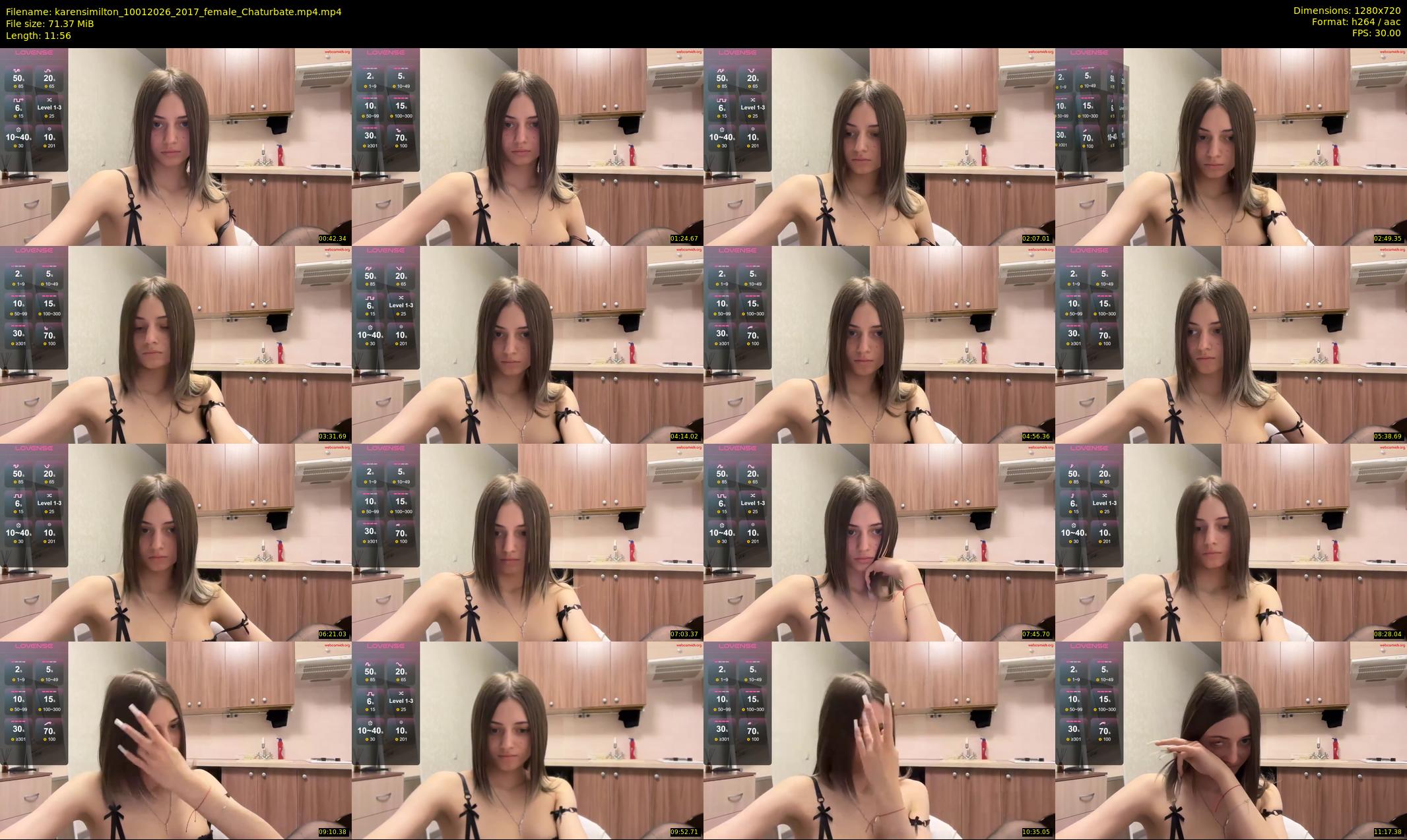 karensimilton — 12 minute Chaturbate female cam show recording, 720p, Jan 10, 2026