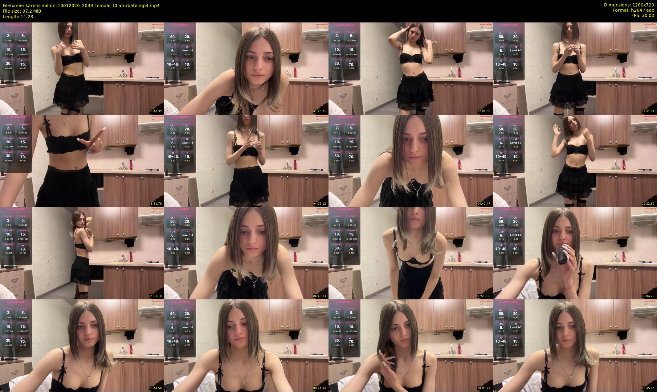 karensimilton — 12 minute Chaturbate female cam show recording, 720p, Jan 10, 2026