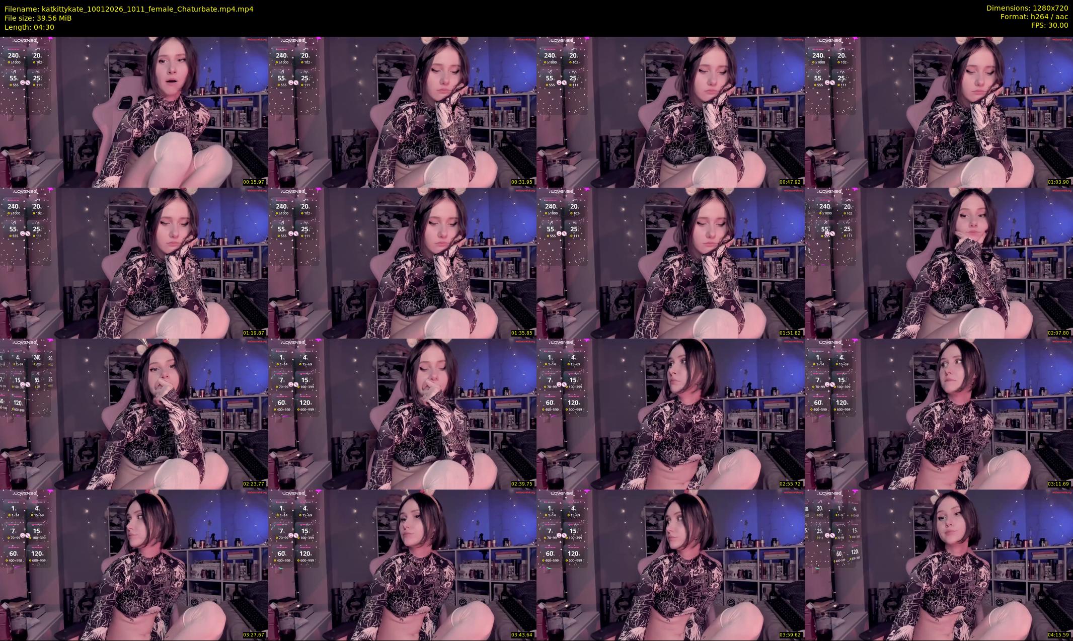 katkittykate — 5 minute Chaturbate female cam show recording, 720p, Jan 10, 2026
