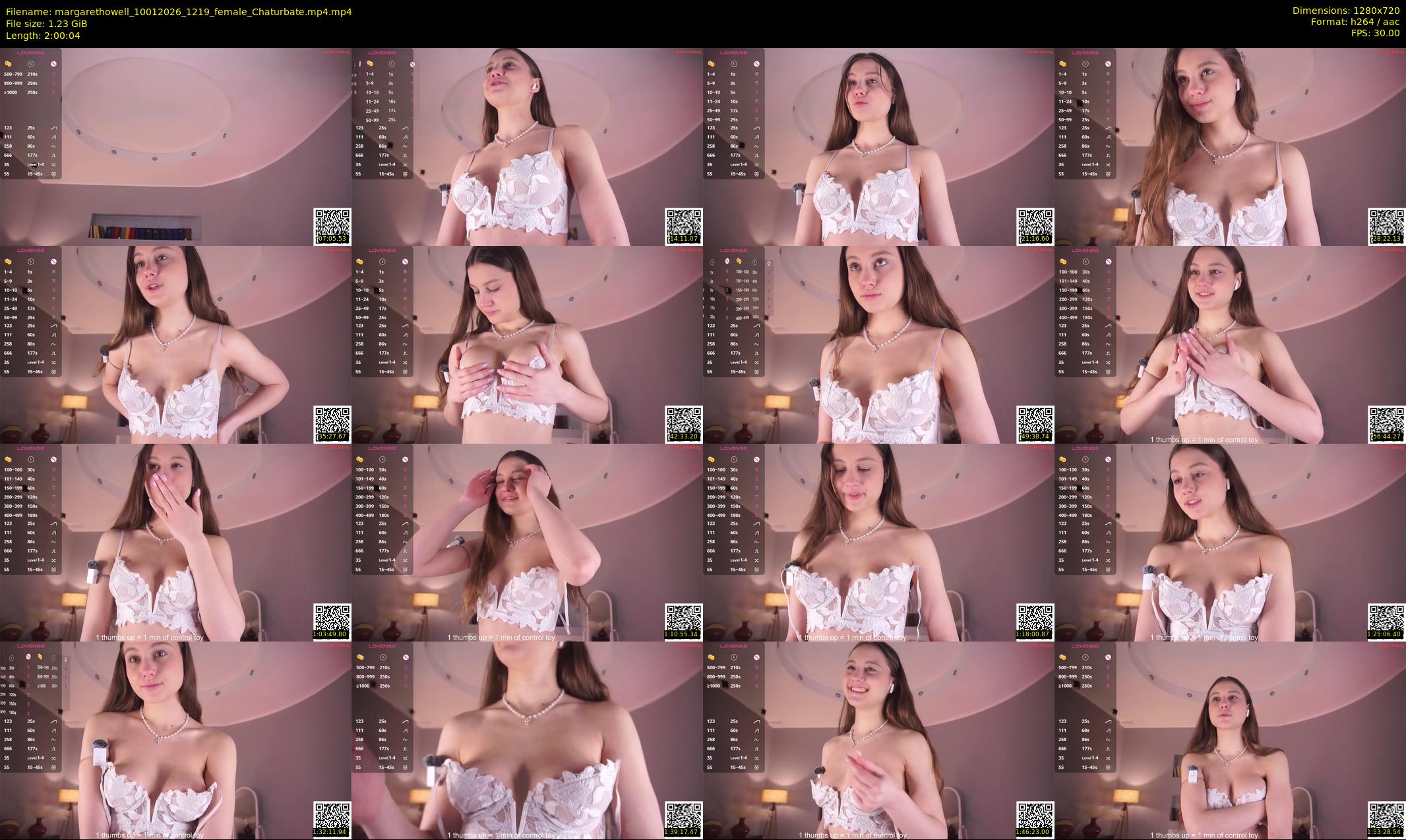 margarethowell — 121 minute Chaturbate female cam show recording, 720p, Jan 10, 2026