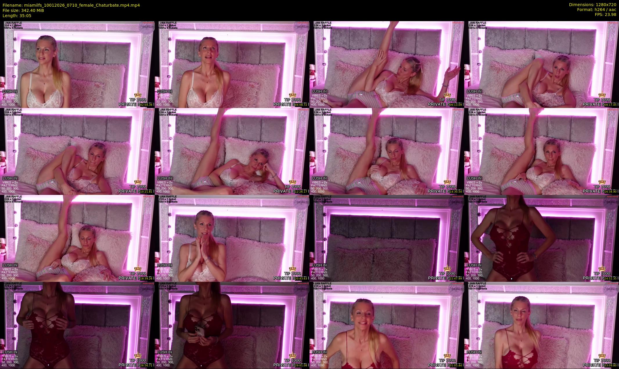 miamilfs — 36 minute Chaturbate female cam show recording, 720p, Jan 10, 2026