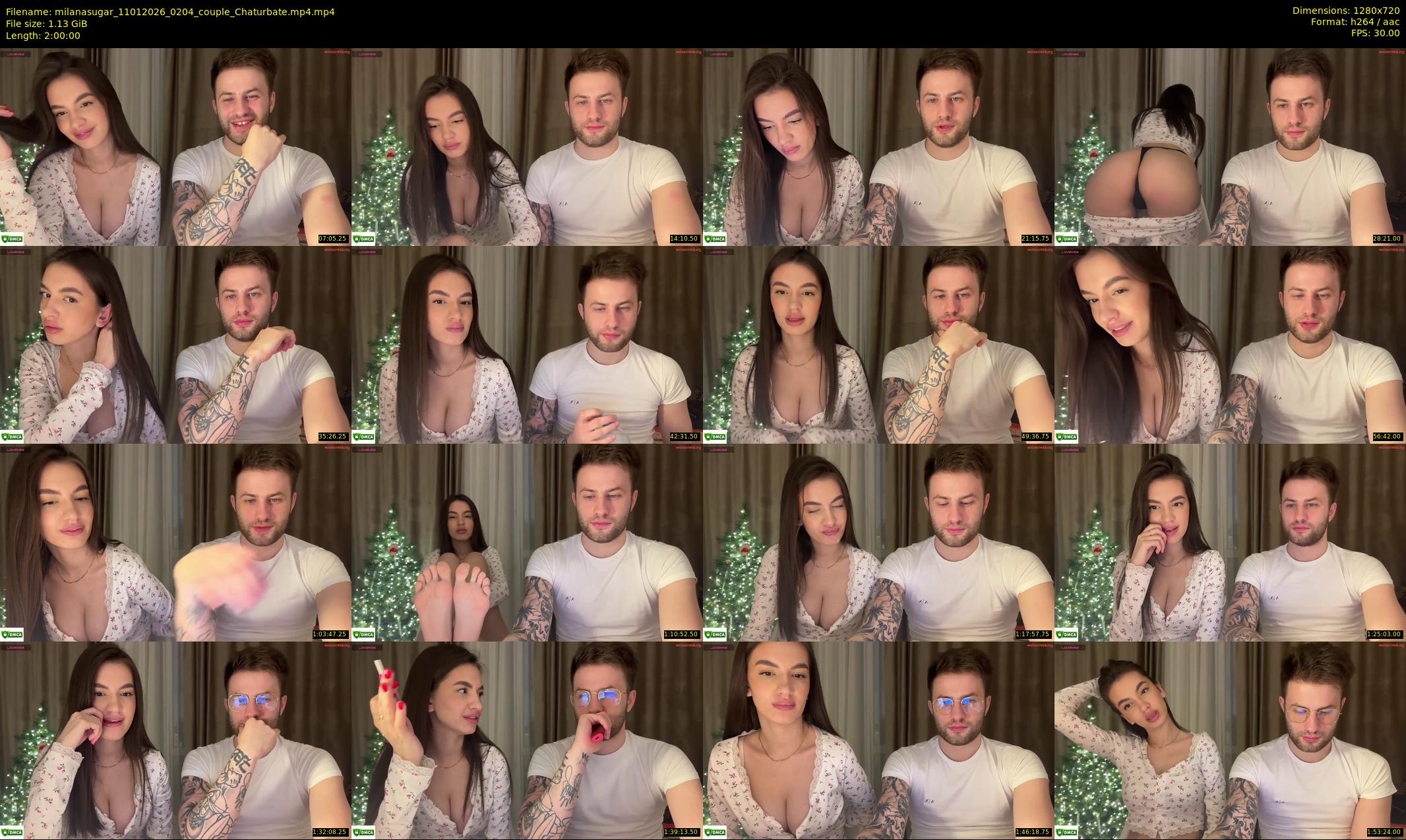 milanasugar — 120 minute Chaturbate couple cam show recording, 720p, Jan 11, 2026
