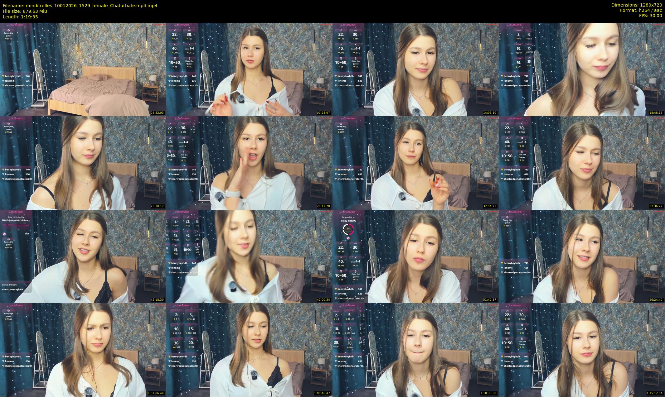 minditrelles — 80 minute Chaturbate female cam show recording, 720p, Jan 10, 2026