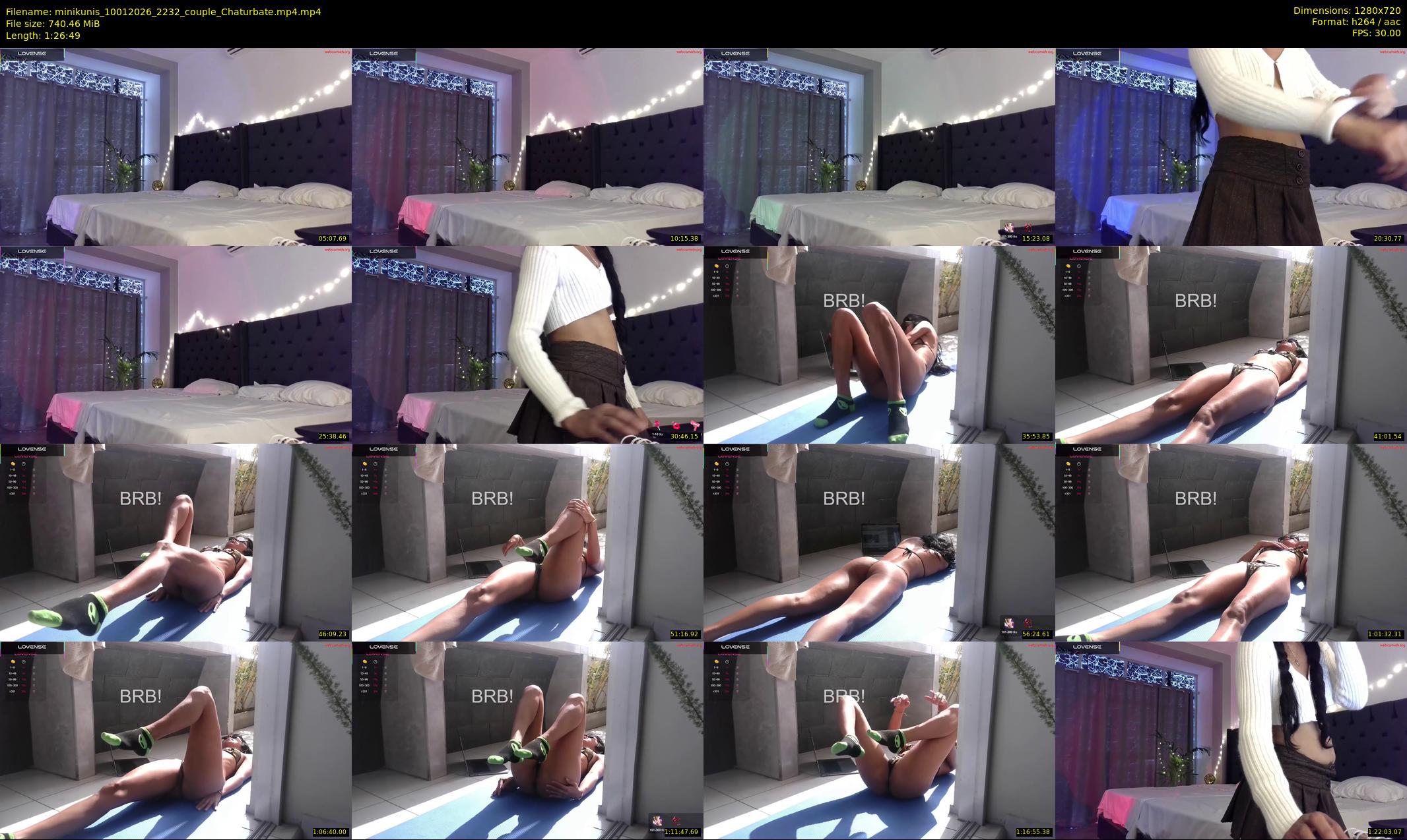 minikunis — 87 minute Chaturbate couple cam show recording, 720p, Jan 10, 2026