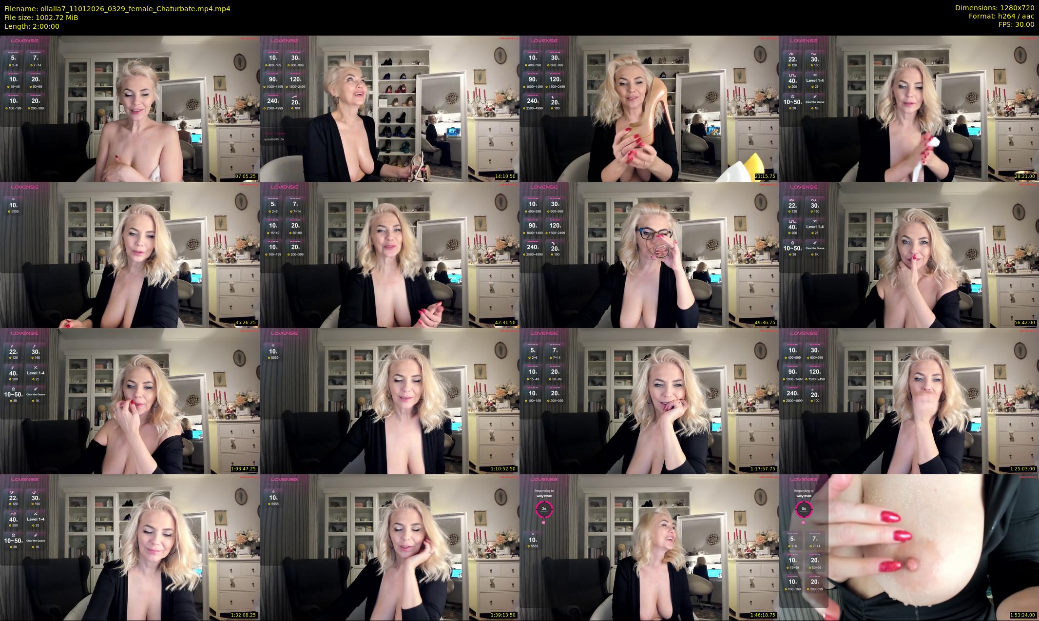 ollalla7 — 120 minute Chaturbate female cam show recording, 720p, Jan 11, 2026