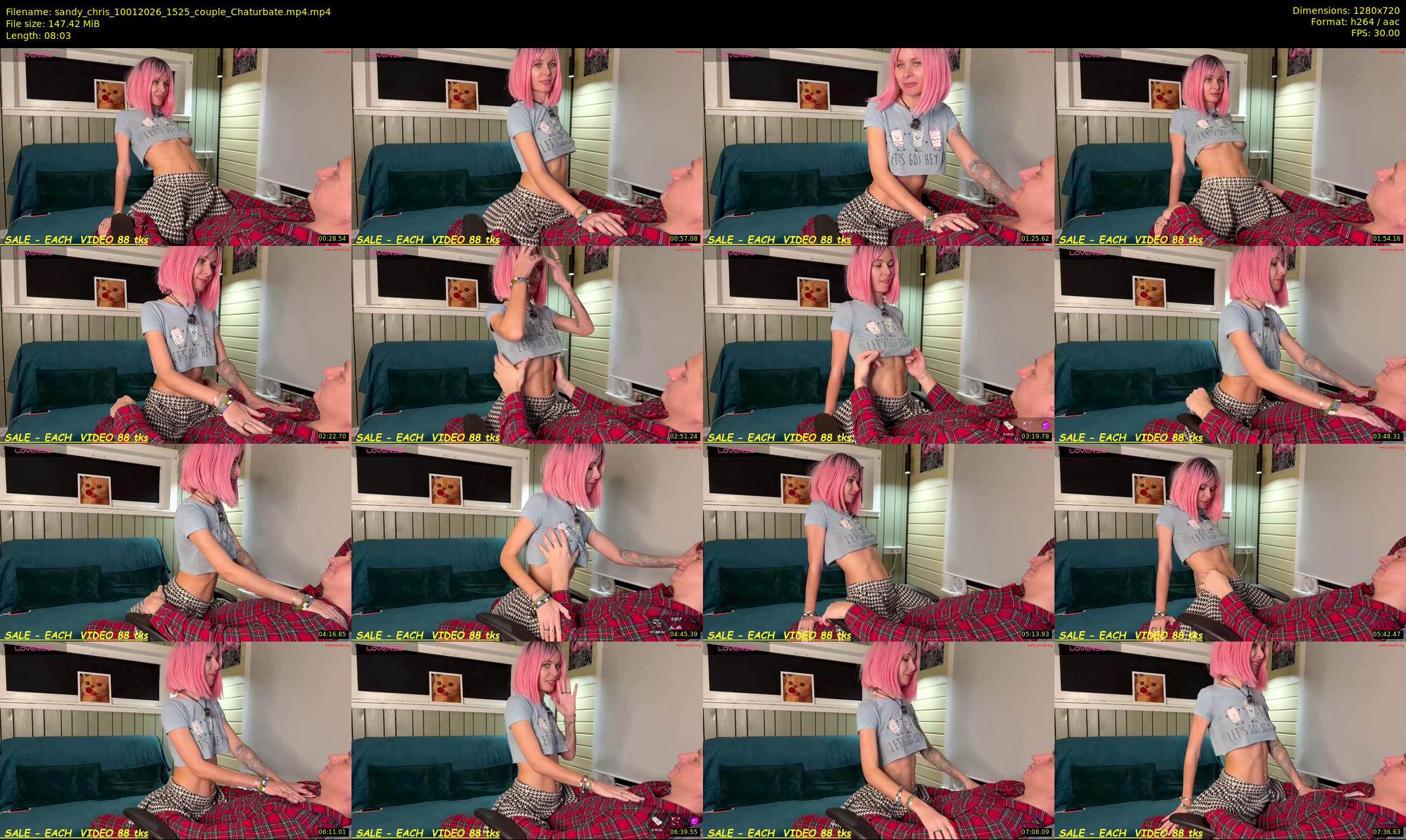 sandy_chris — 9 minute Chaturbate couple cam show recording, 720p, Jan 10, 2026