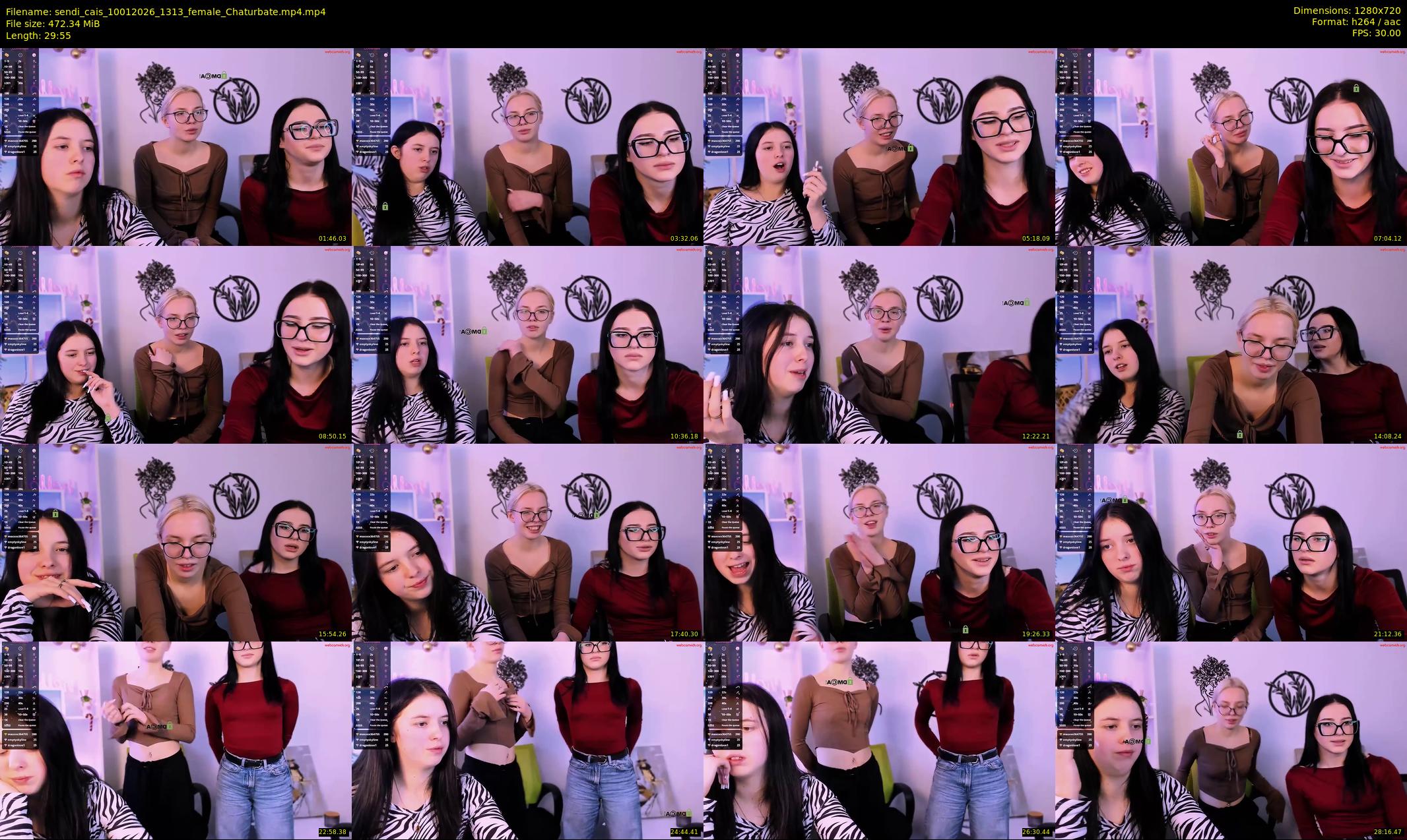 sendi_cais — 30 minute Chaturbate female cam show recording, 720p, Jan 10, 2026
