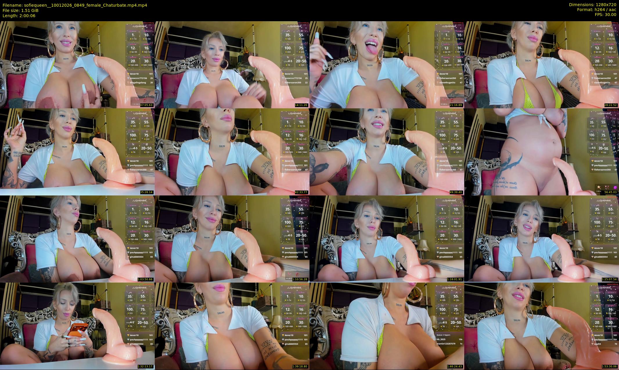 sofiequeen_ — 121 minute Chaturbate female cam show recording, 720p, Jan 10, 2026