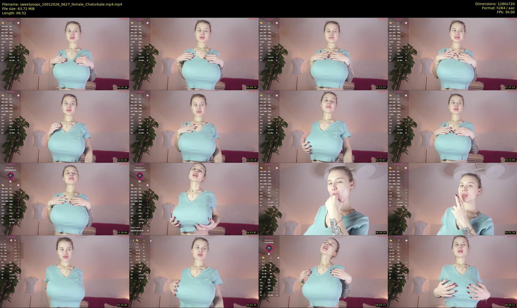sweetyoops — 7 minute Chaturbate female cam show recording, 720p, Jan 10, 2026