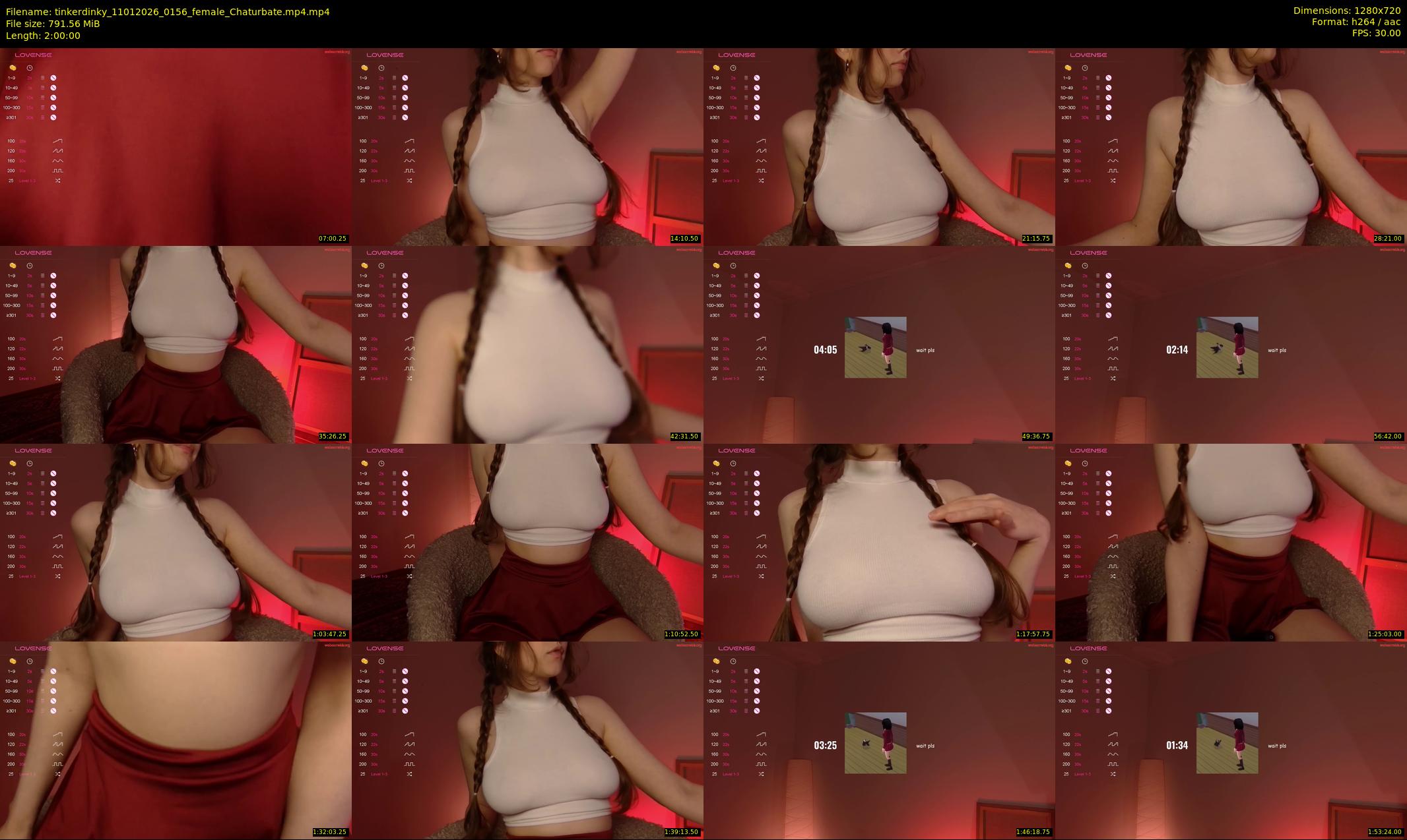 tinkerdinky — 120 minute Chaturbate female cam show recording, 720p, Jan 11, 2026