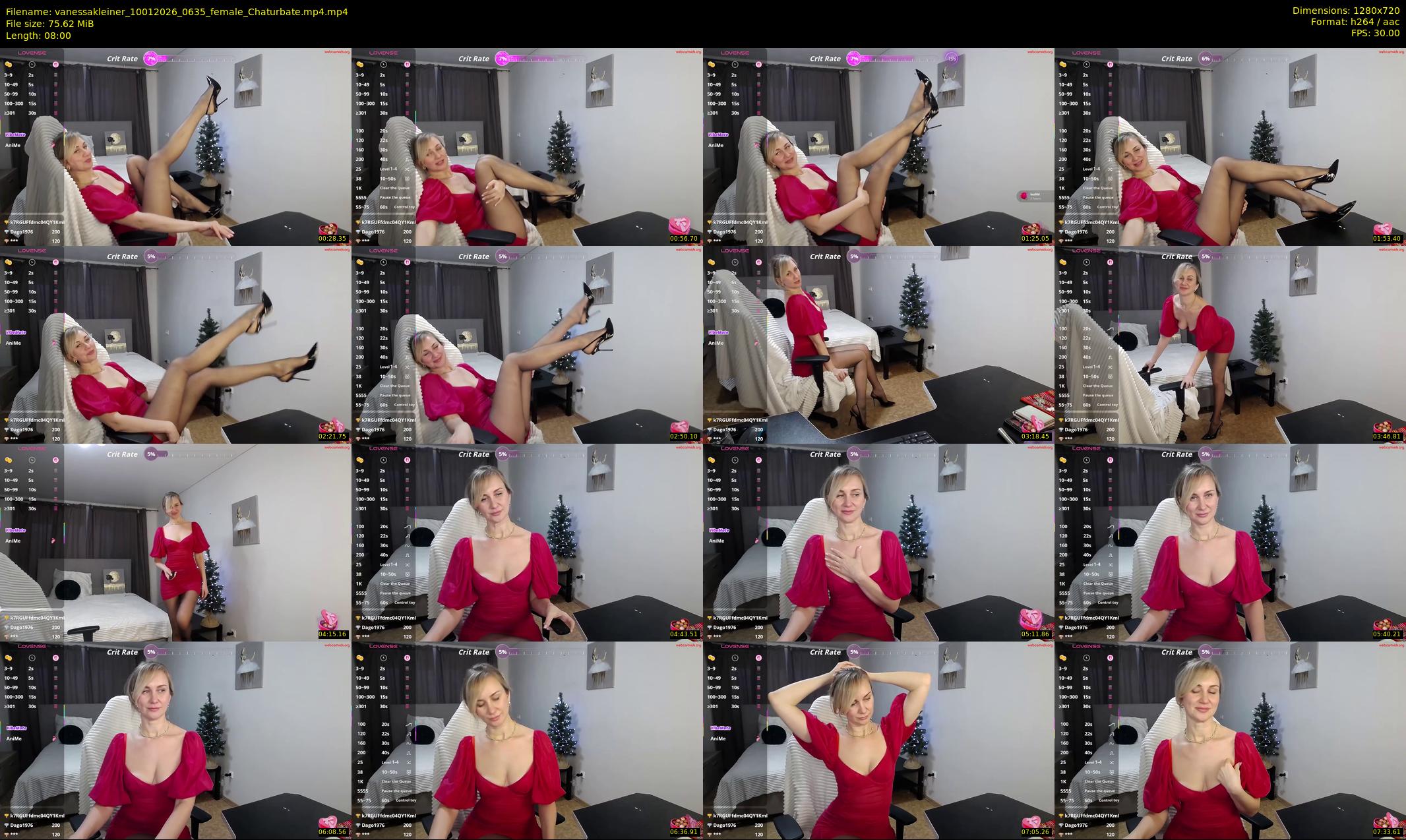 vanessakleiner — 8 minute Chaturbate female cam show recording, 720p, Jan 10, 2026