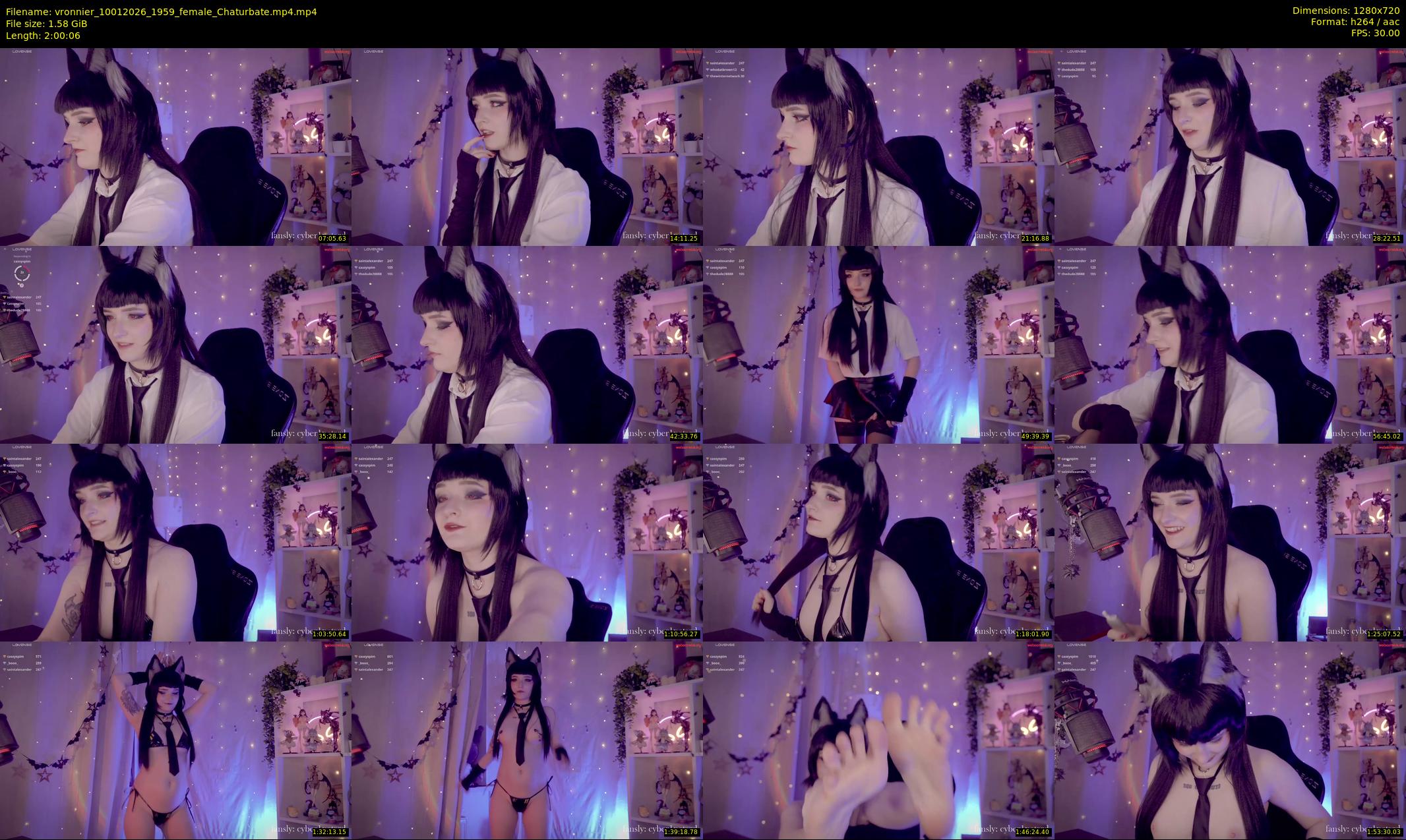 vronnier — 121 minute Chaturbate female cam show recording, 720p, Jan 10, 2026