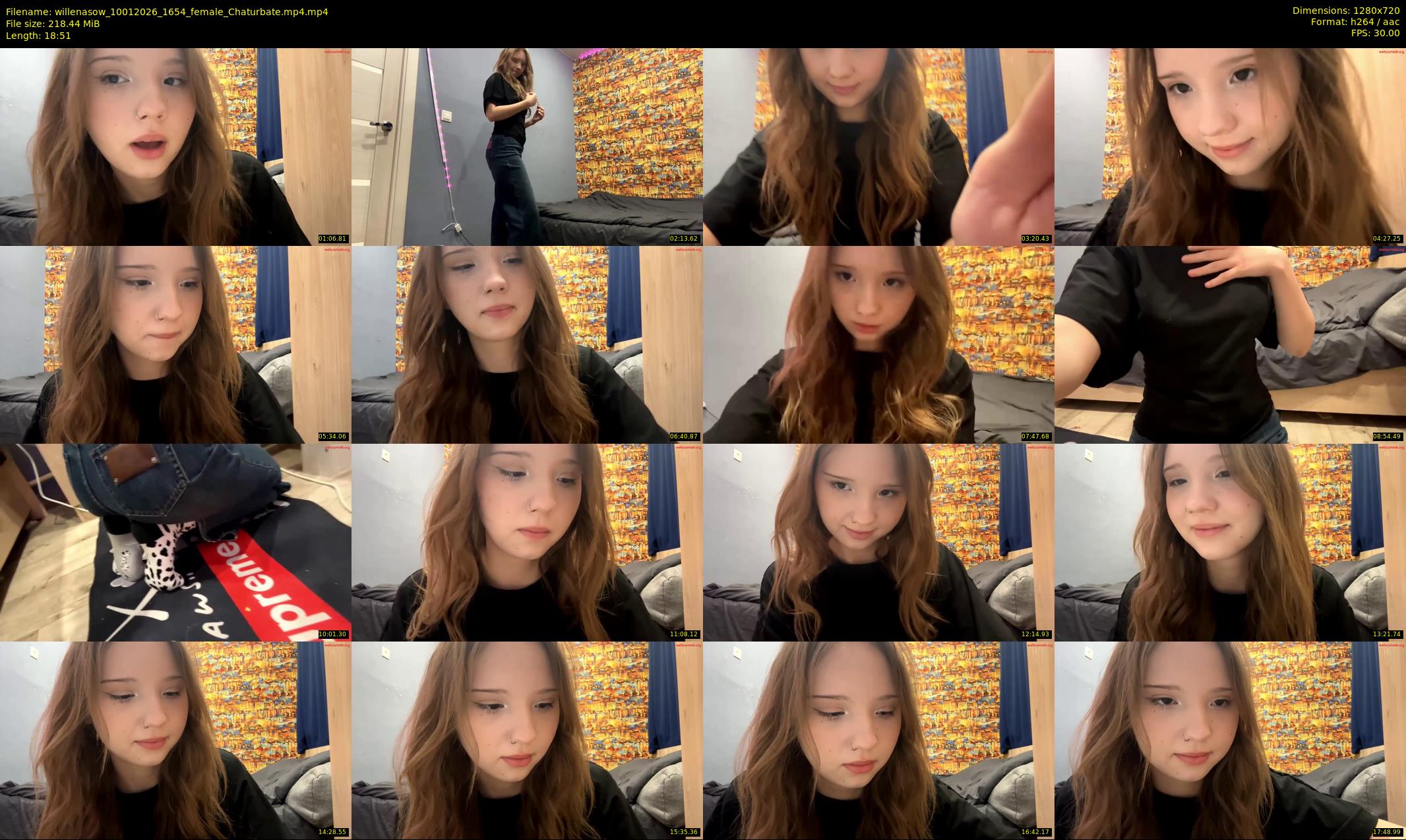 willenasow — 19 minute Chaturbate female cam show recording, 720p, Jan 10, 2026