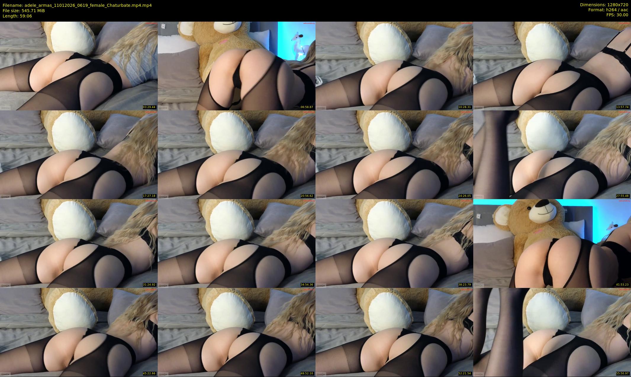 adele_armas — 60 minute Chaturbate female cam show recording, 720p, Jan 11, 2026