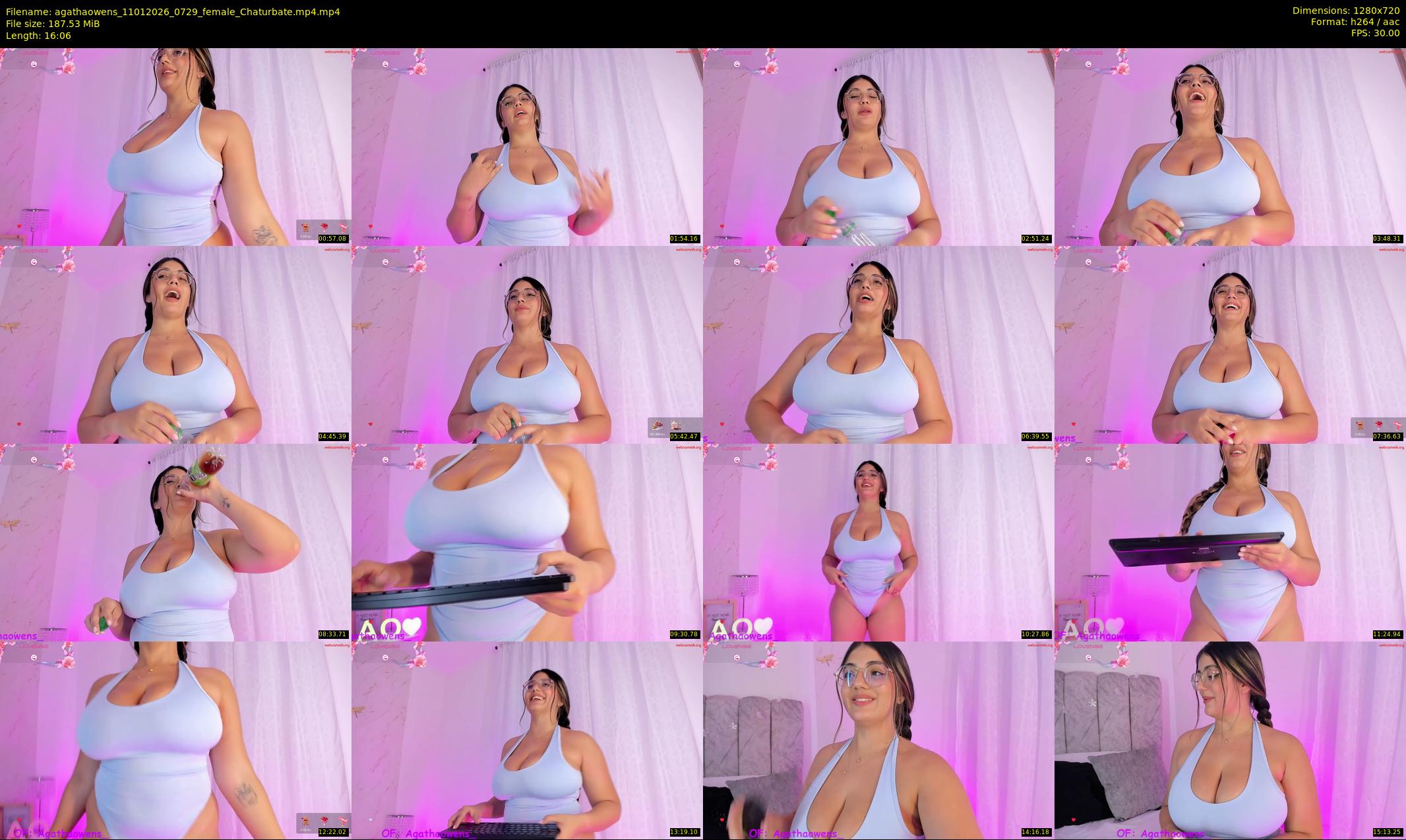 agathaowens — 17 minute Chaturbate female cam show recording, 720p, Jan 11, 2026