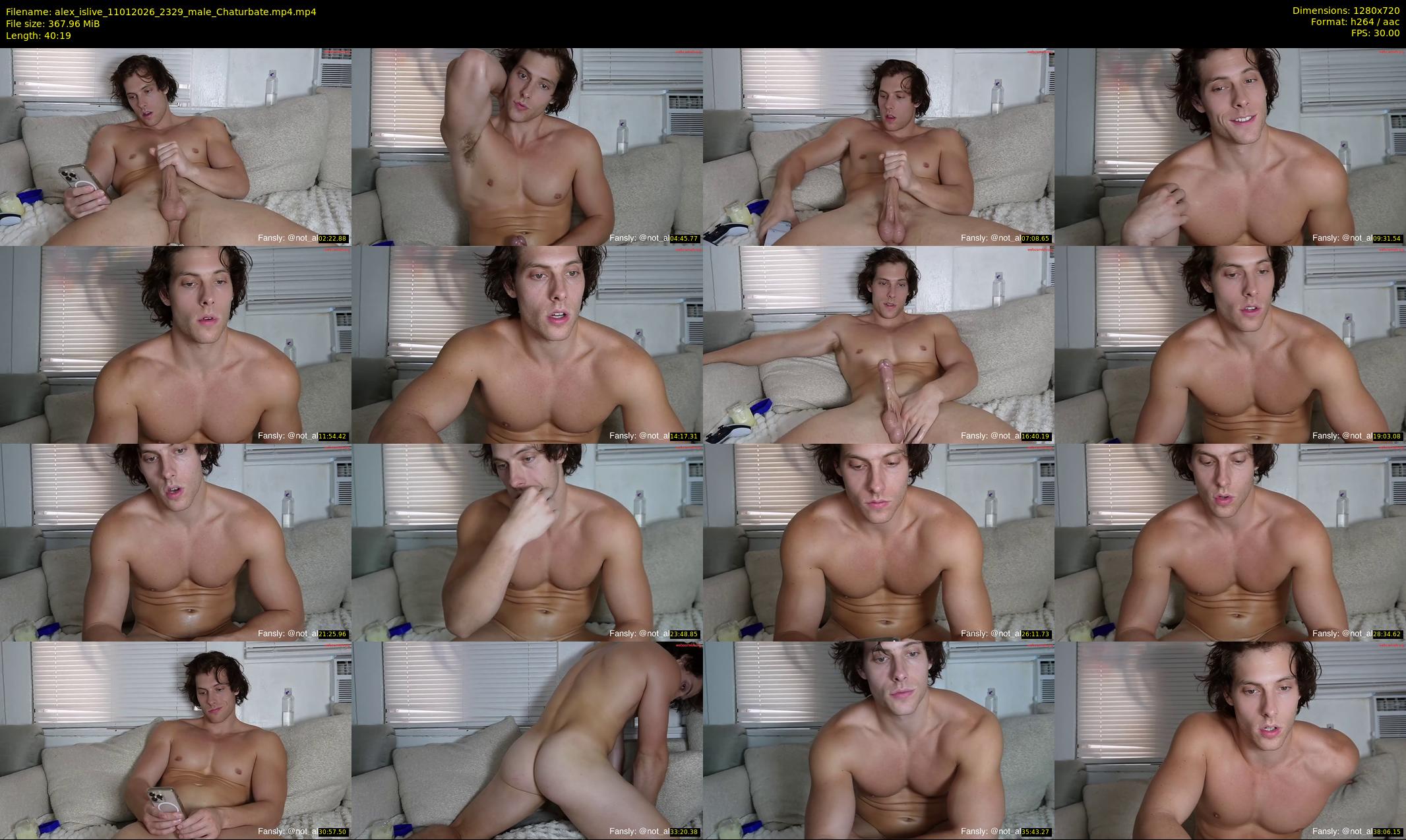 alex_islive — 41 minute Chaturbate male cam show recording, 720p, Jan 11, 2026