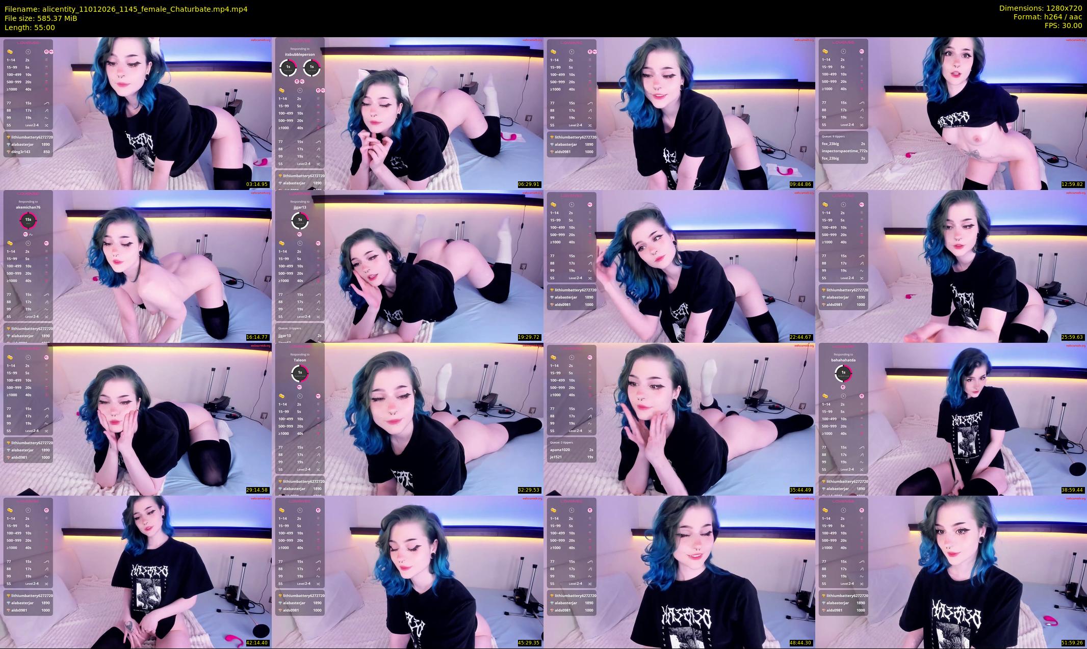 alicentity — 55 minute Chaturbate female cam show recording, 720p, Jan 11, 2026