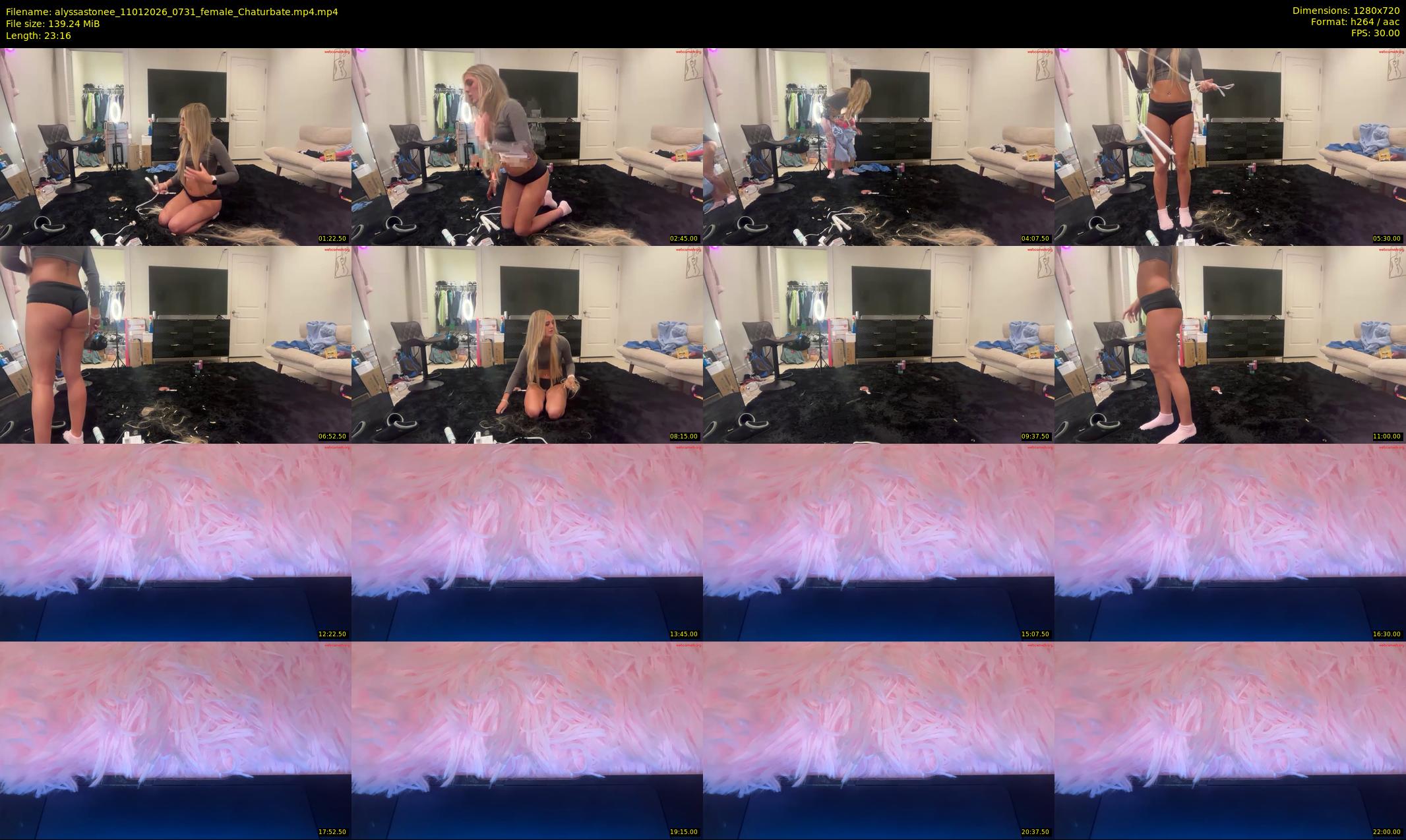 alyssastonee — 24 minute Chaturbate female cam show recording, 720p, Jan 11, 2026