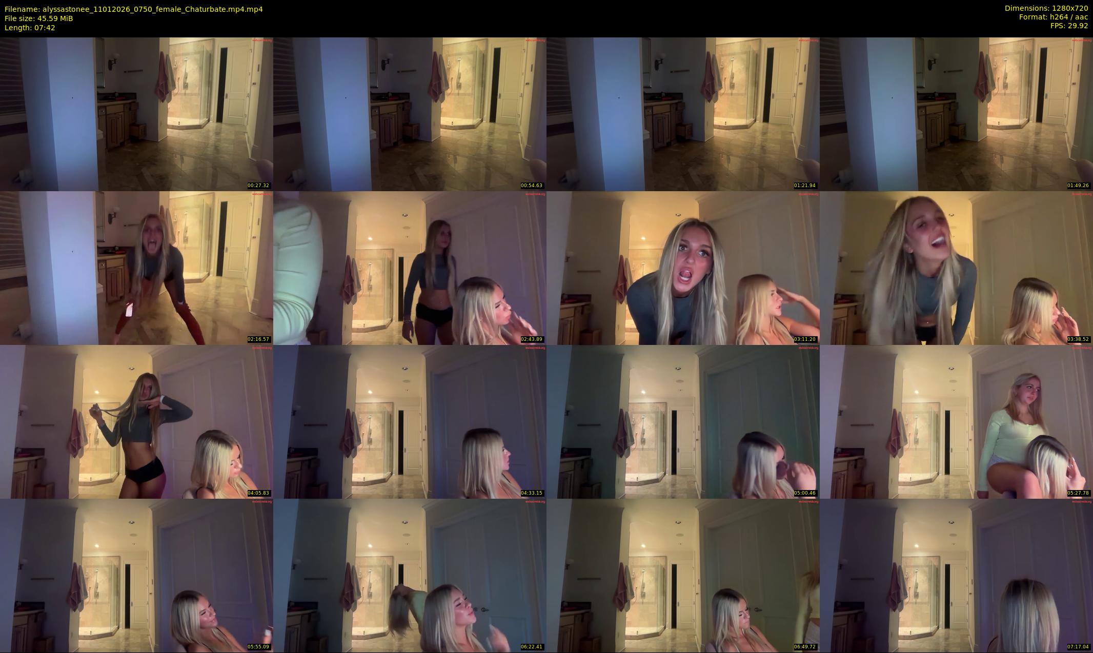 alyssastonee — 8 minute Chaturbate female cam show recording, 720p, Jan 11, 2026