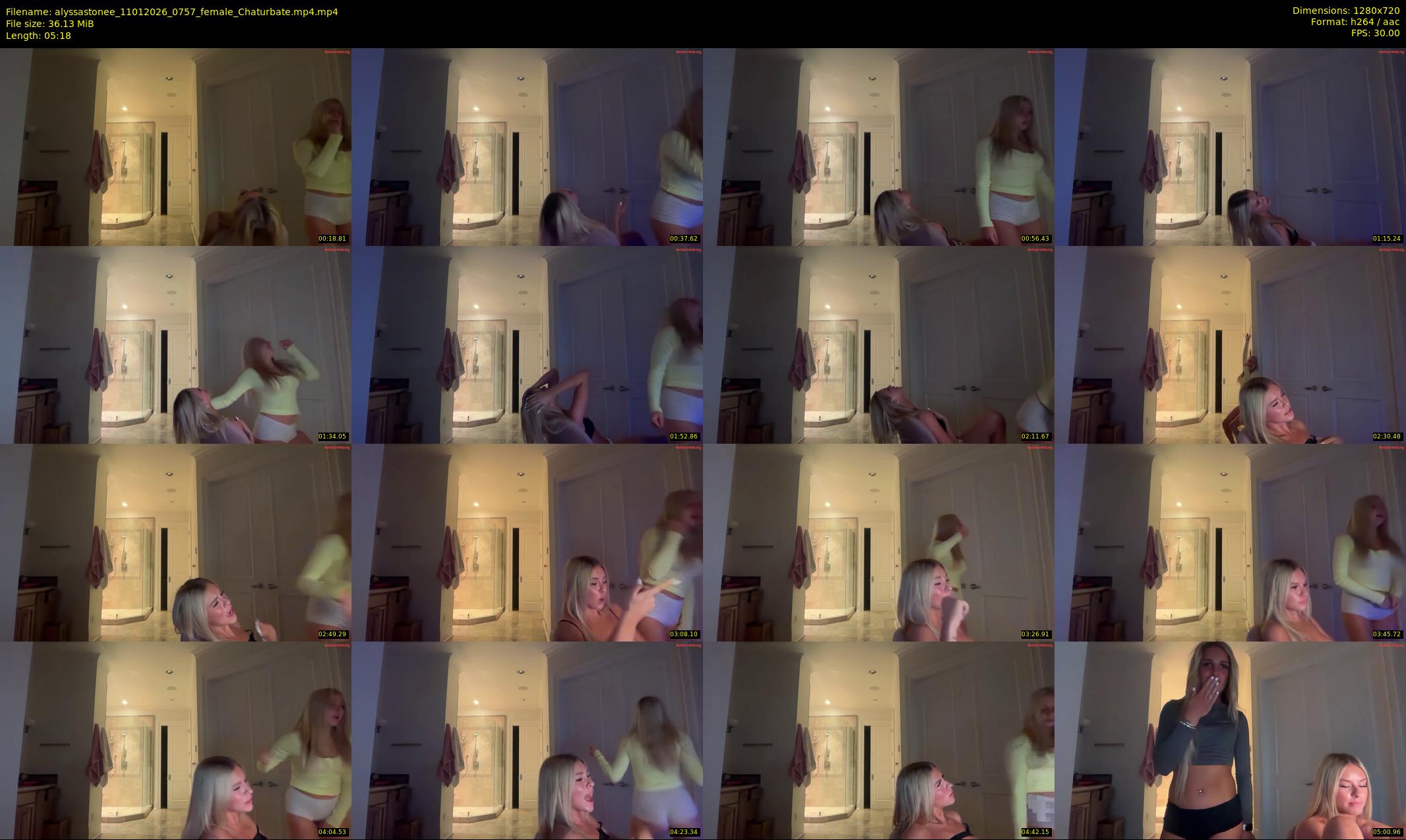 alyssastonee — 6 minute Chaturbate female cam show recording, 720p, Jan 11, 2026