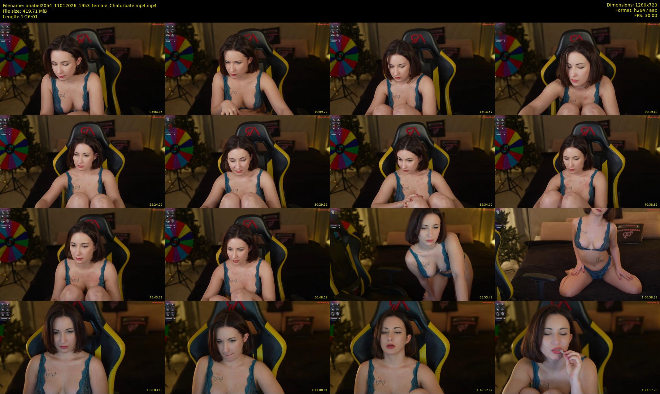 anabel2054 — 87 minute Chaturbate female cam show recording, 720p, Jan 11, 2026