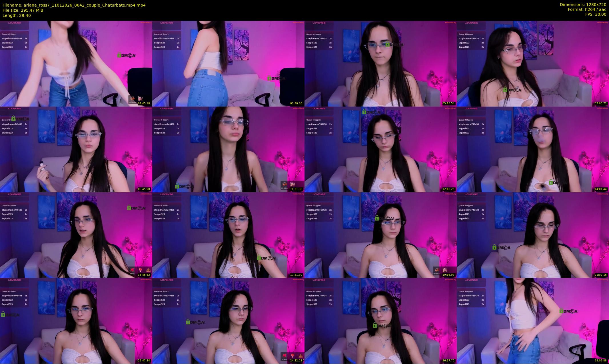 ariana_ross7 — 30 minute Chaturbate couple cam show recording, 720p, Jan 11, 2026
