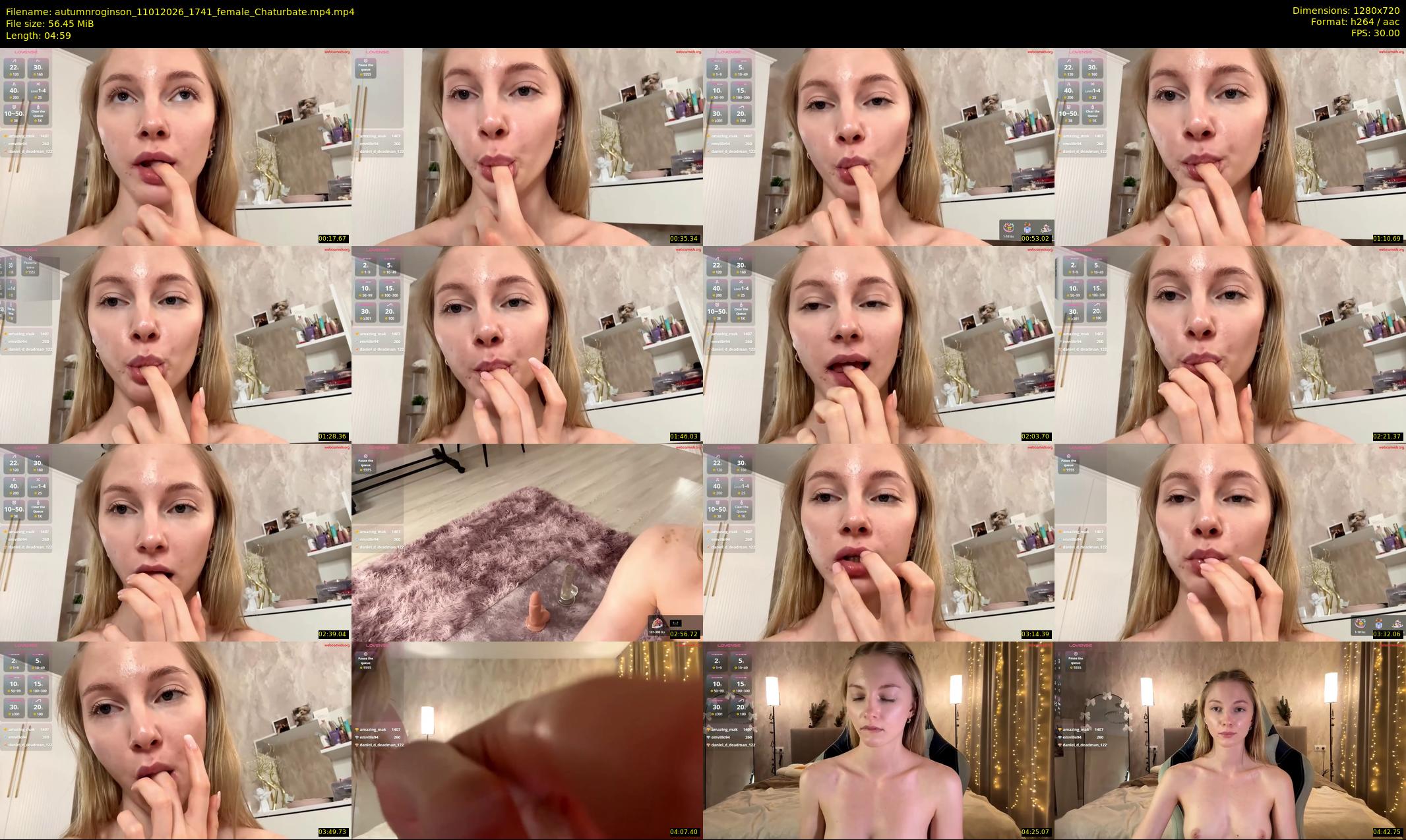 autumnroginson — 5 minute Chaturbate female cam show recording, 720p, Jan 11, 2026