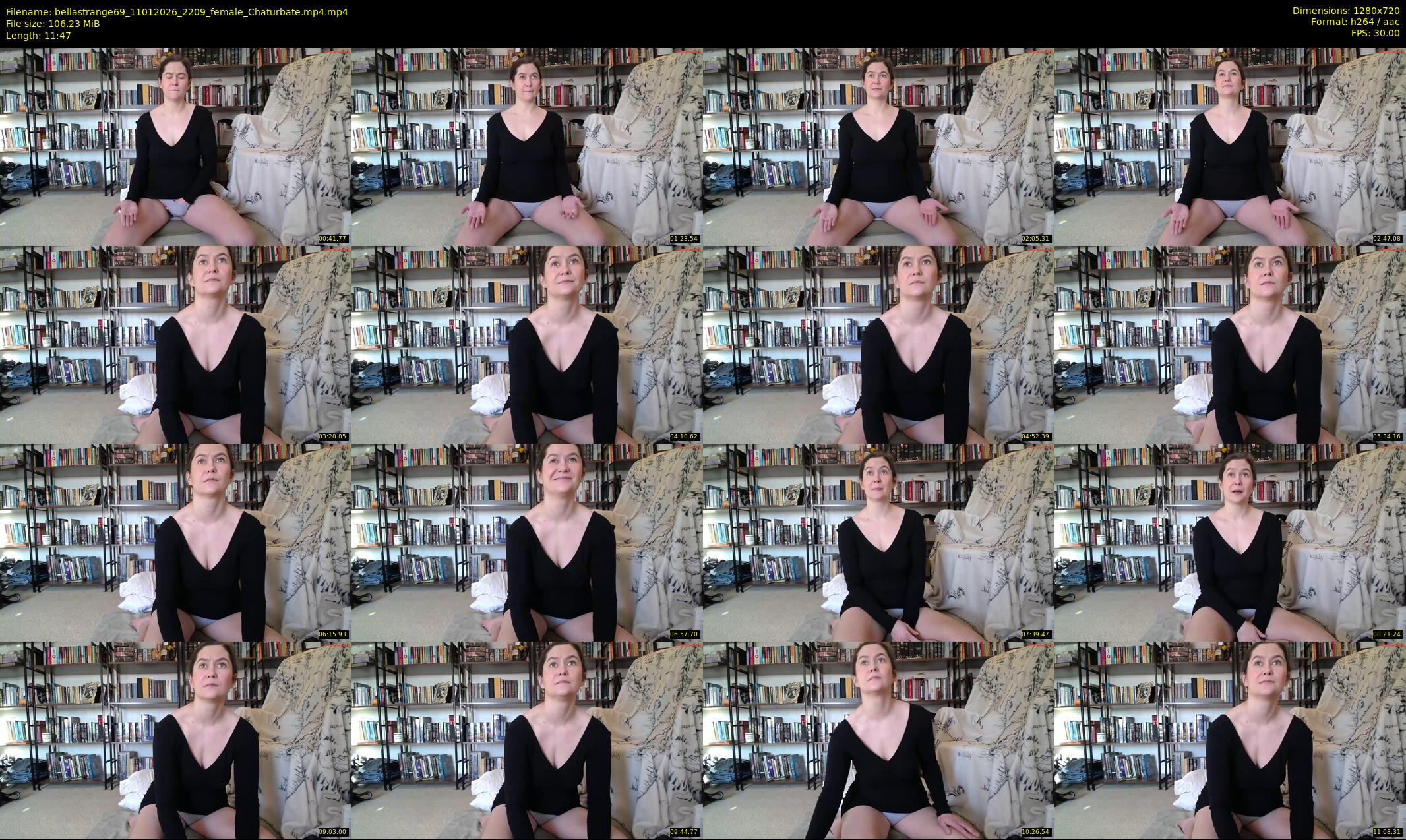 bellastrange69 — 12 minute Chaturbate female cam show recording, 720p, Jan 11, 2026