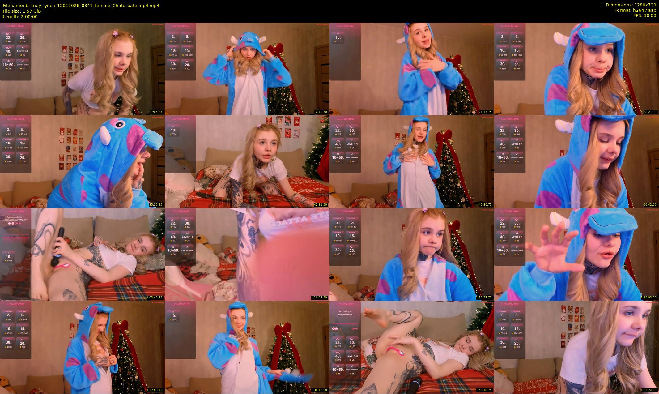 britney_lynch — 120 minute Chaturbate female cam show recording, 720p, Jan 12, 2026