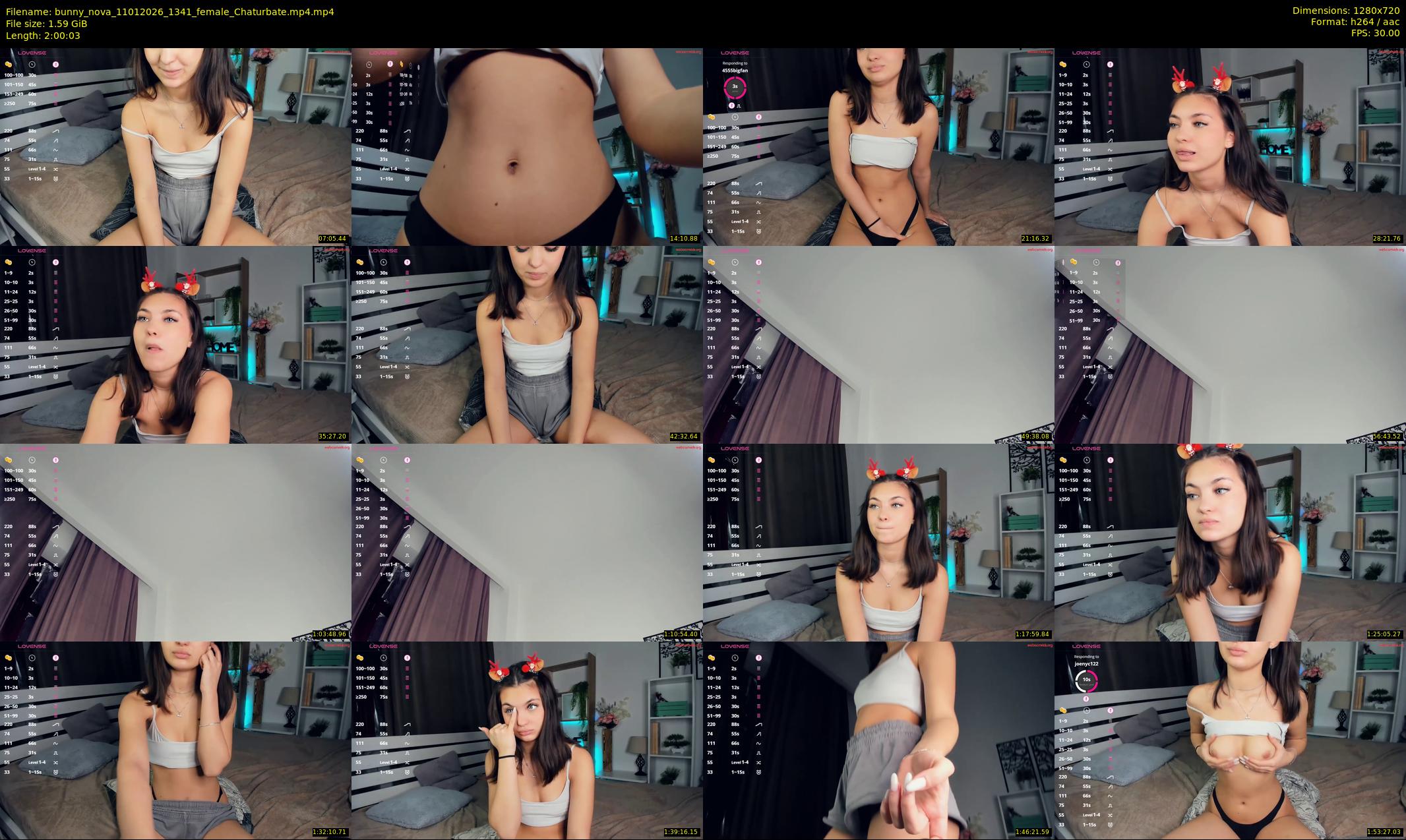 bunny_nova — 121 minute Chaturbate female cam show recording, 720p, Jan 11, 2026