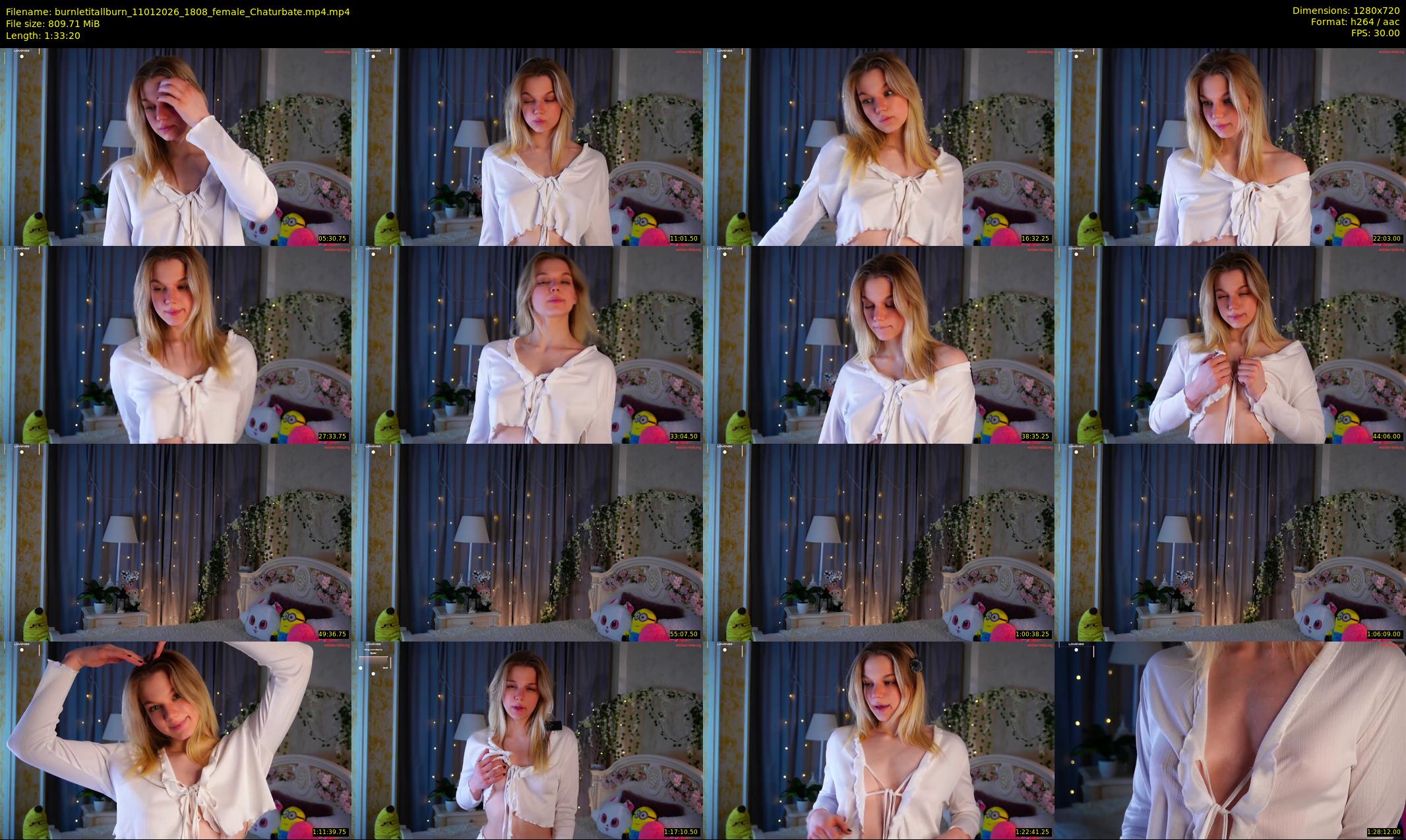 burnletitallburn — 94 minute Chaturbate female cam show recording, 720p, Jan 11, 2026