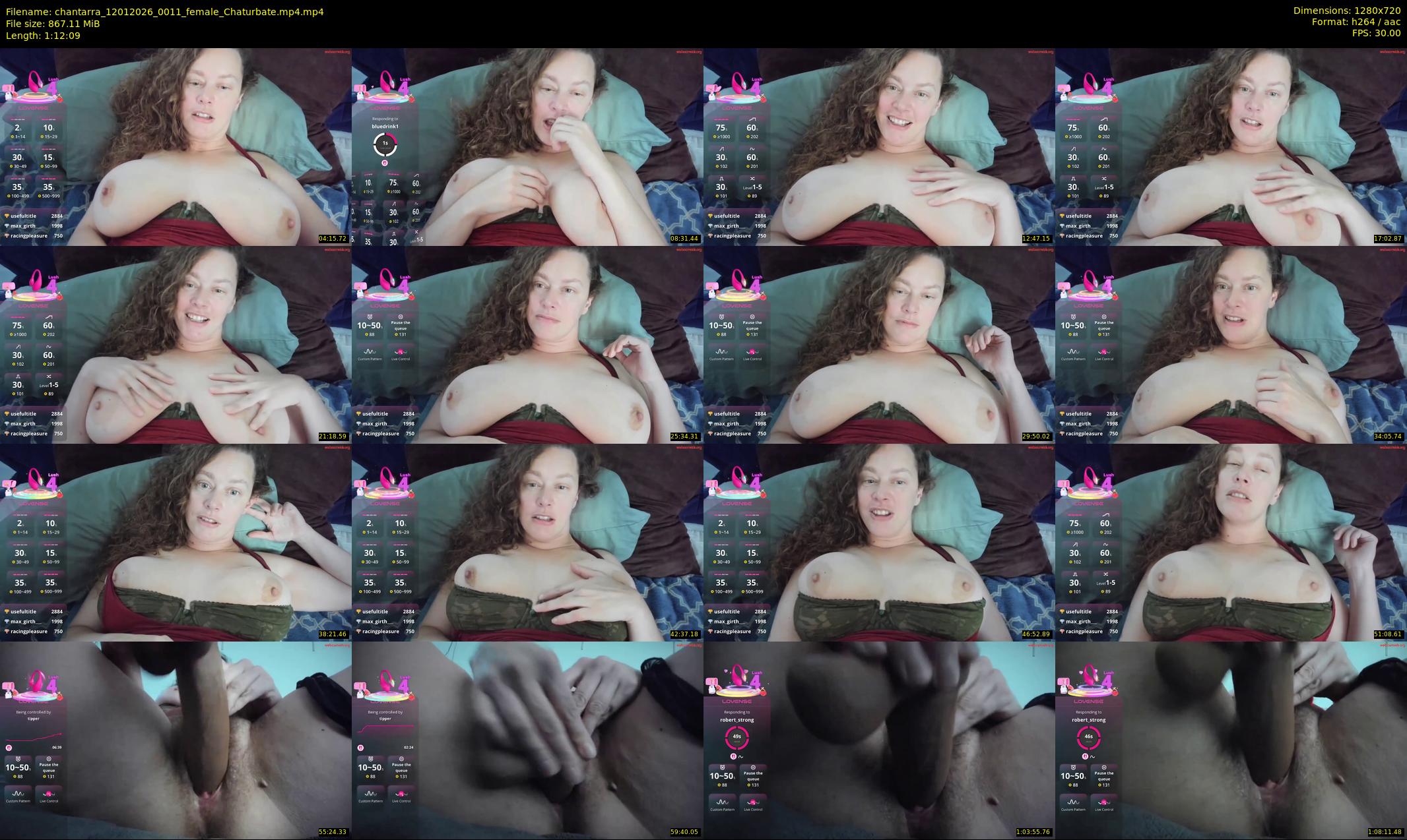 chantarra — 73 minute Chaturbate female cam show recording, 720p, Jan 12, 2026