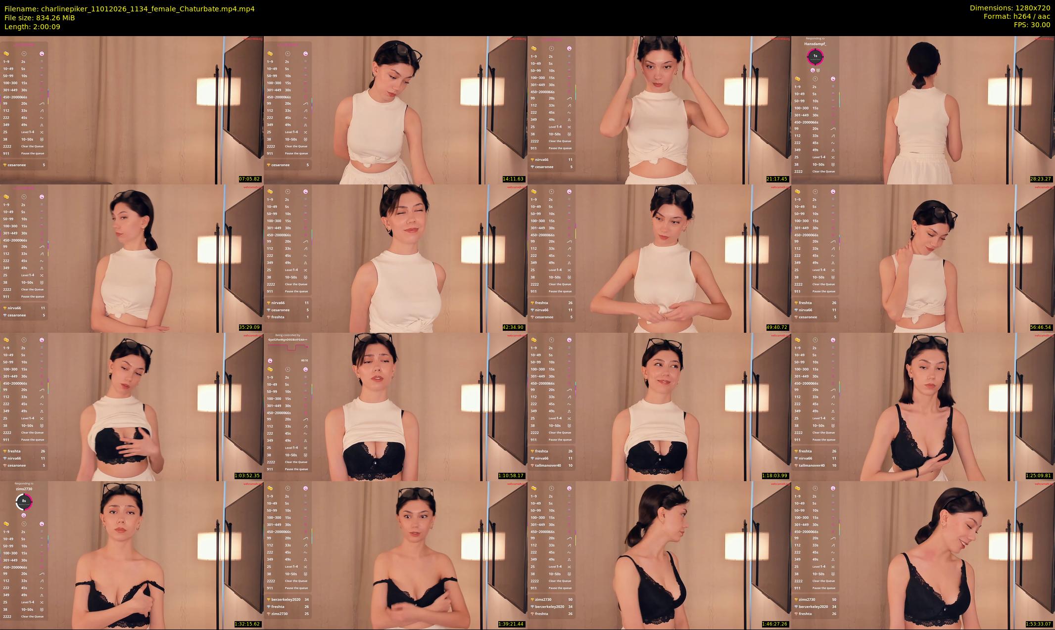 charlinepiker — 121 minute Chaturbate female cam show recording, 720p, Jan 11, 2026