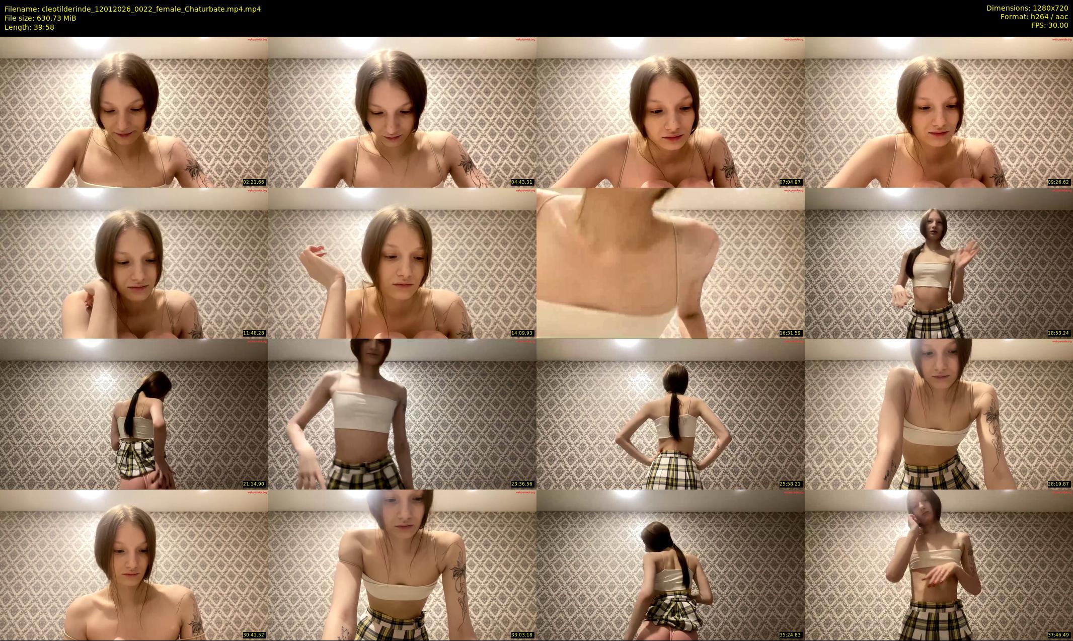 cleotilderinde — 40 minute Chaturbate female cam show recording, 720p, Jan 12, 2026
