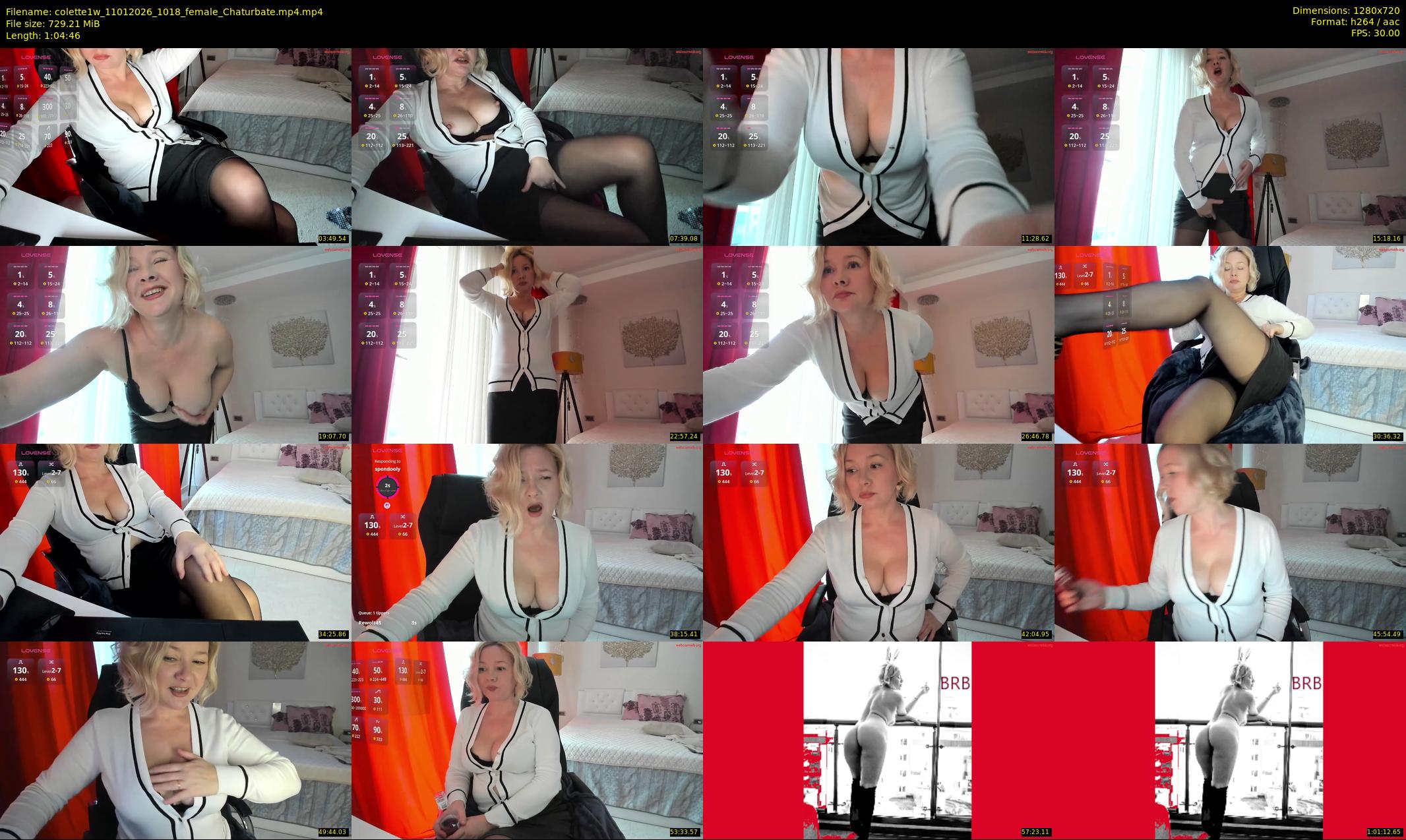 colette1w — 65 minute Chaturbate female cam show recording, 720p, Jan 11, 2026