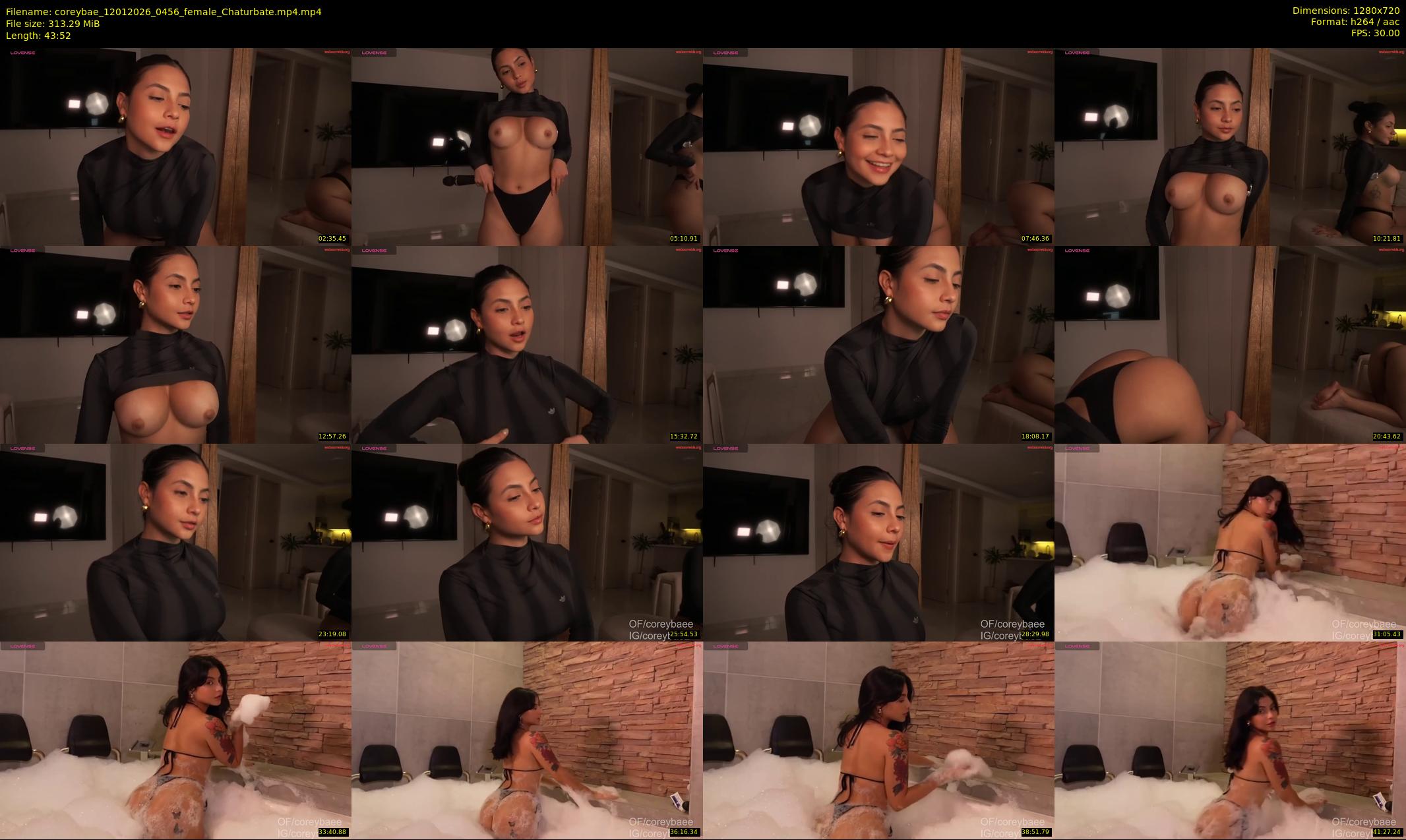 coreybae — 44 minute Chaturbate female cam show recording, 720p, Jan 12, 2026