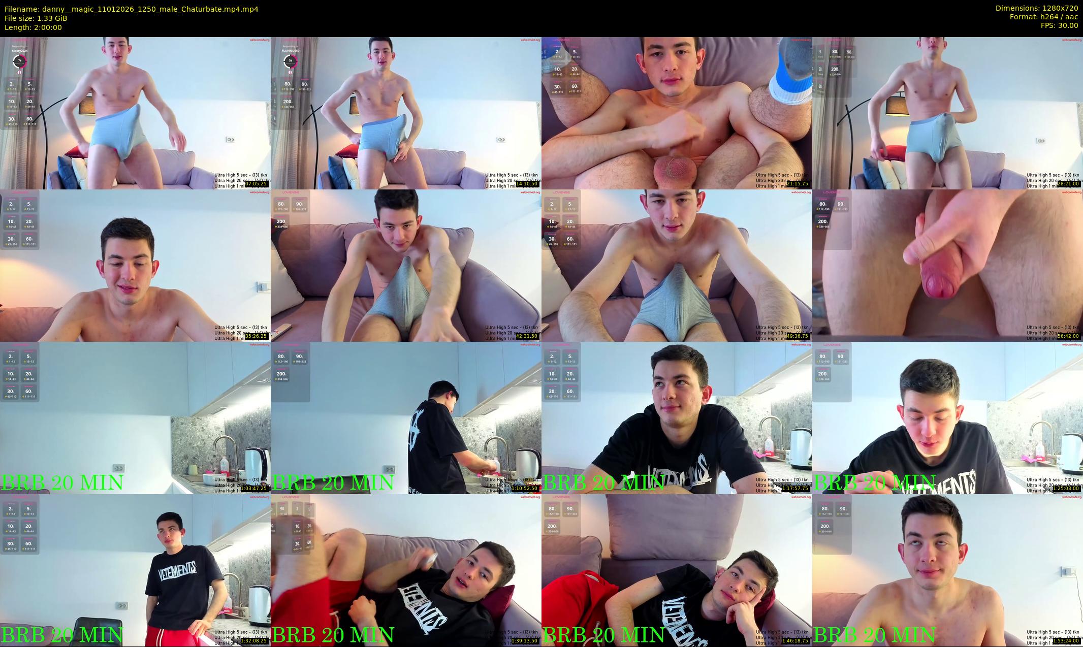 danny__magic — 120 minute Chaturbate male cam show recording, 720p, Jan 11, 2026