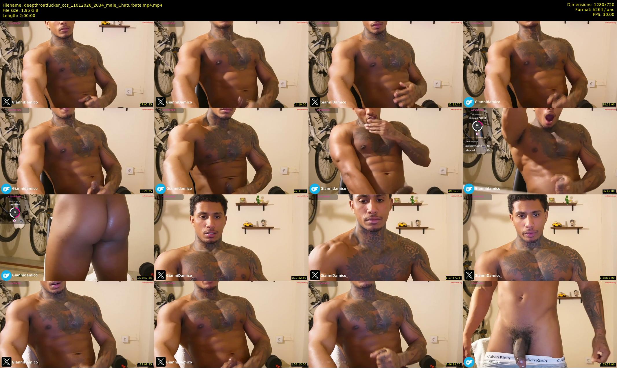 deepthroatfucker_ccs — 120 minute Chaturbate male cam show recording, 720p, Jan 11, 2026