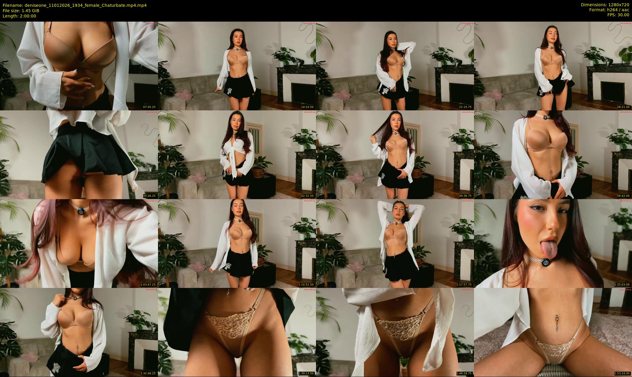 deniseone — 120 minute Chaturbate female cam show recording, 720p, Jan 11, 2026