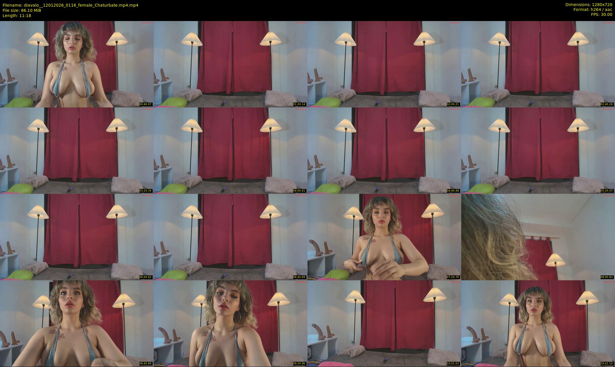 diavalo_ — 12 minute Chaturbate female cam show recording, 720p, Jan 12, 2026