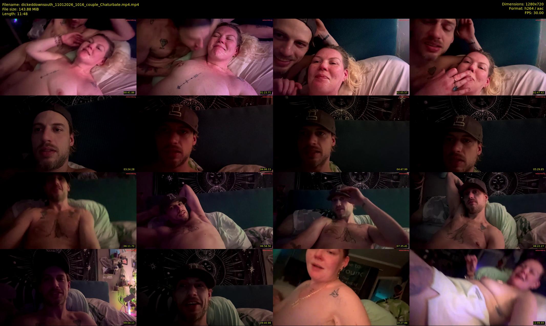 dickeddownsouth — 12 minute Chaturbate couple cam show recording, 720p, Jan 11, 2026