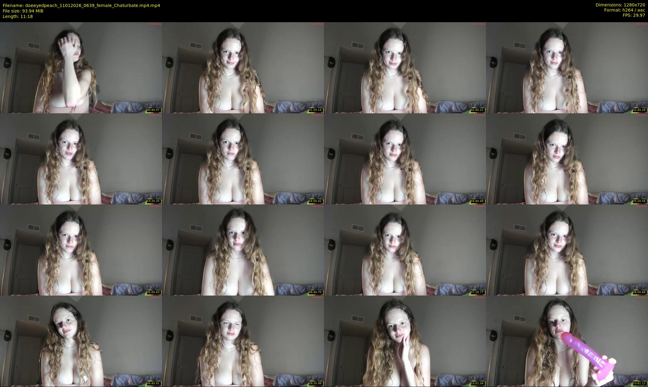doeeyedpeach — 12 minute Chaturbate female cam show recording, 720p, Jan 11, 2026