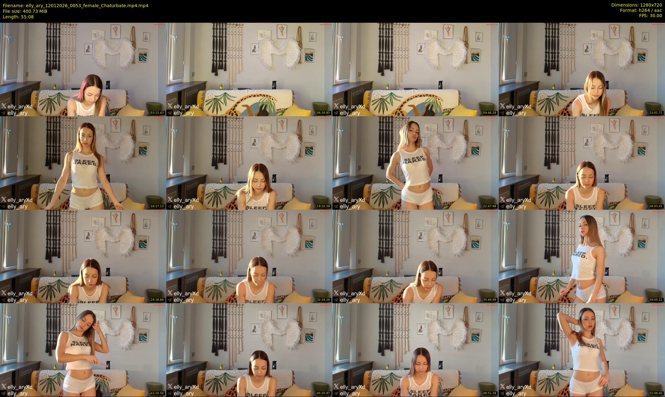 elly_ary — 56 minute Chaturbate female cam show recording, 720p, Jan 12, 2026