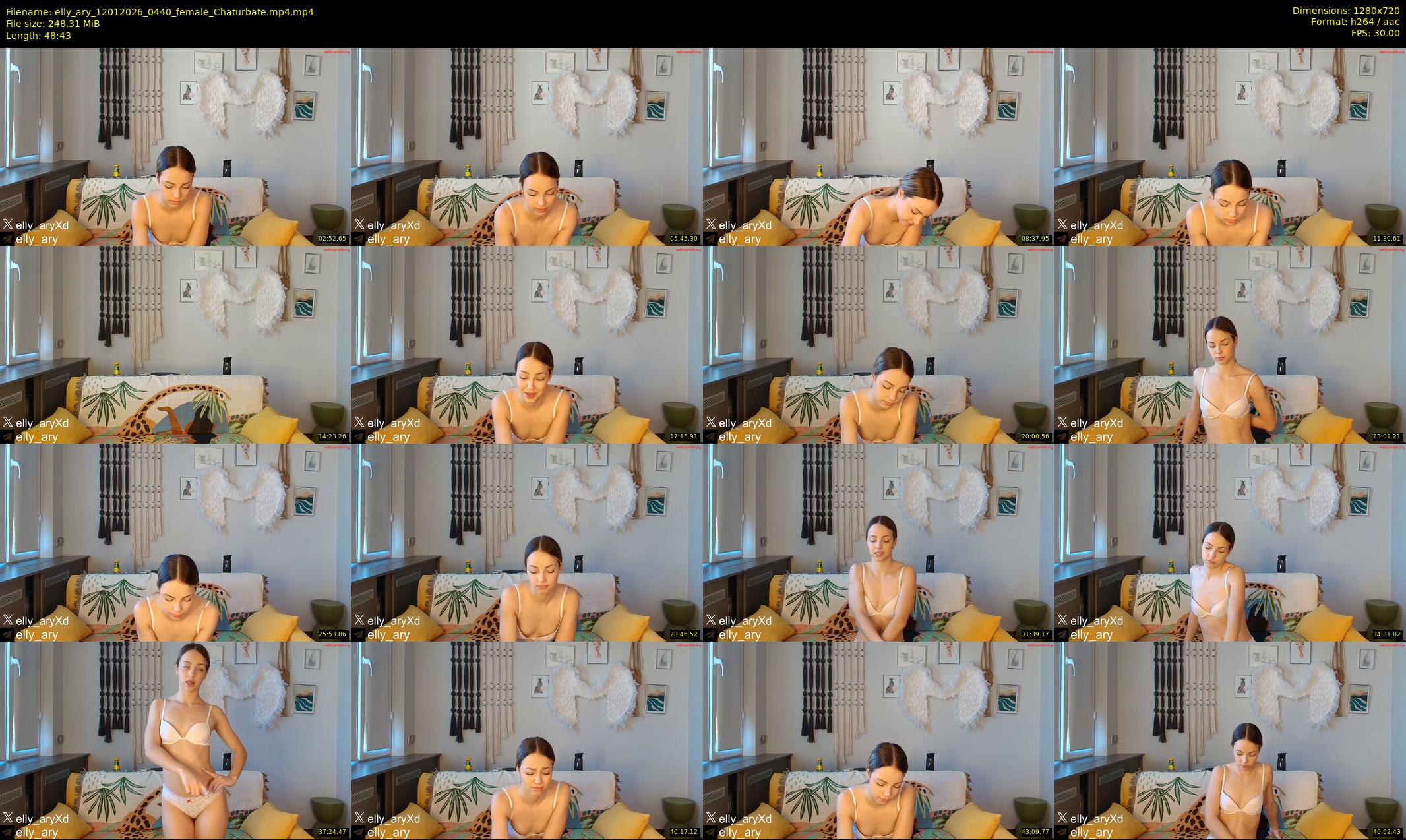 elly_ary — 49 minute Chaturbate female cam show recording, 720p, Jan 12, 2026